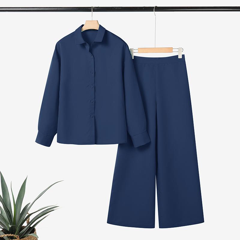 ZANZEA Женская блузка с длинным рукавом и брюки повседневный комплект из двух частей 5XL тёмно-синий
ZANZEA Женская блузка с длинным рукавом и брюки повседневный комплект из двух частей 5XL тёмно-синий