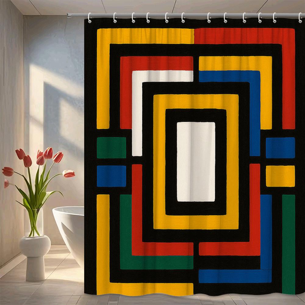 Colorful Geometric Squares Shower Curtain Machine Washable All Season Waterproof Privacy Protection Abstract Art Design Modern W60H190(CM)-1 Pcs
Colorful Geometric Squares Shower Curtain Machine Washable All Season Waterproof Privacy Protection Abstract Art Design Modern W60H190(CM)-1 Pcs