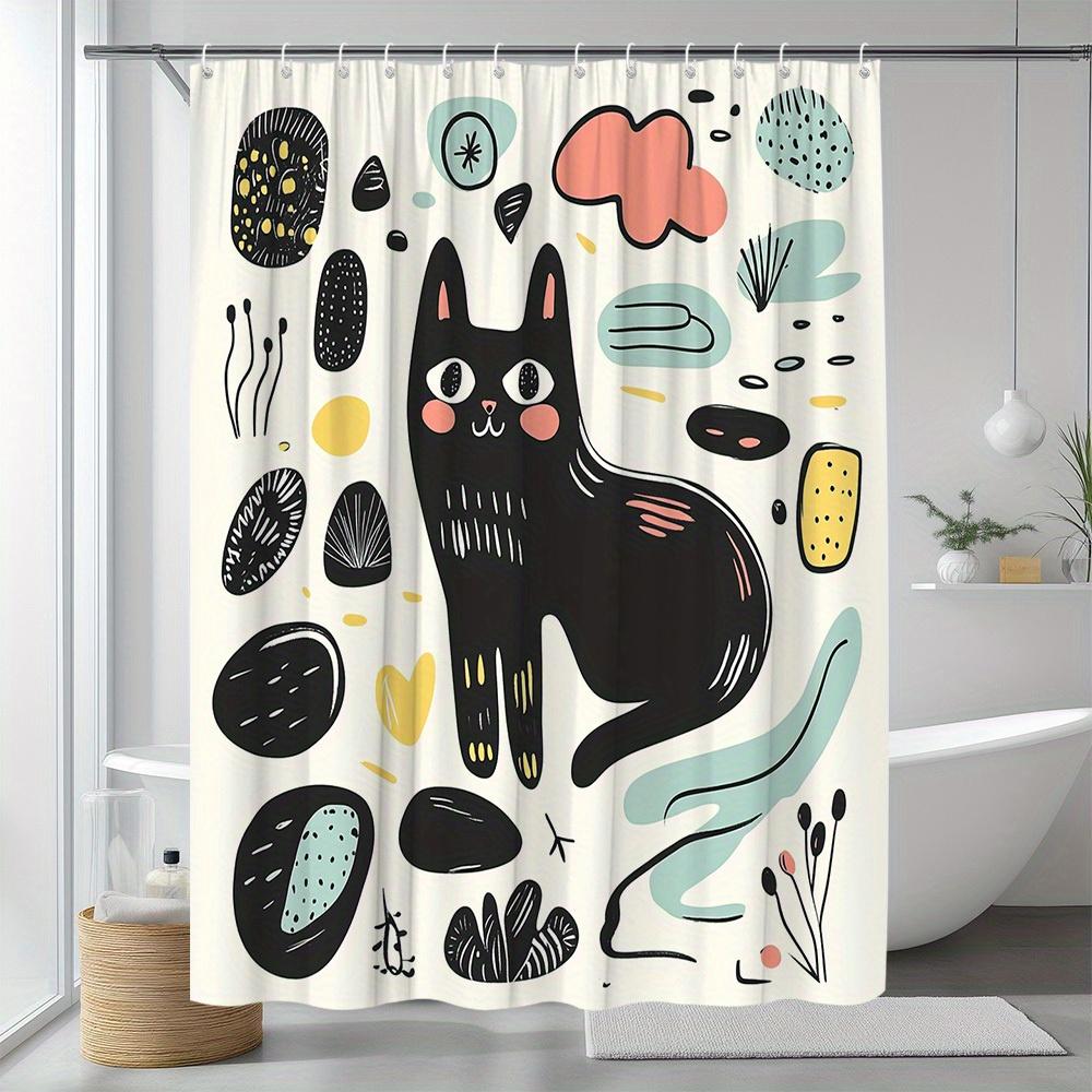 1Pc Animal Creative Cartoon Black Cat Pattern Shower Curtain With Vivid Design Suitable For Bathtub Partition Hanging Cloth W60H190(CM)-1 Pcs
1Pc Animal Creative Cartoon Black Cat Pattern Shower Curtain With Vivid Design Suitable For Bathtub Partition Hanging Cloth W60H190(CM)-1 Pcs
