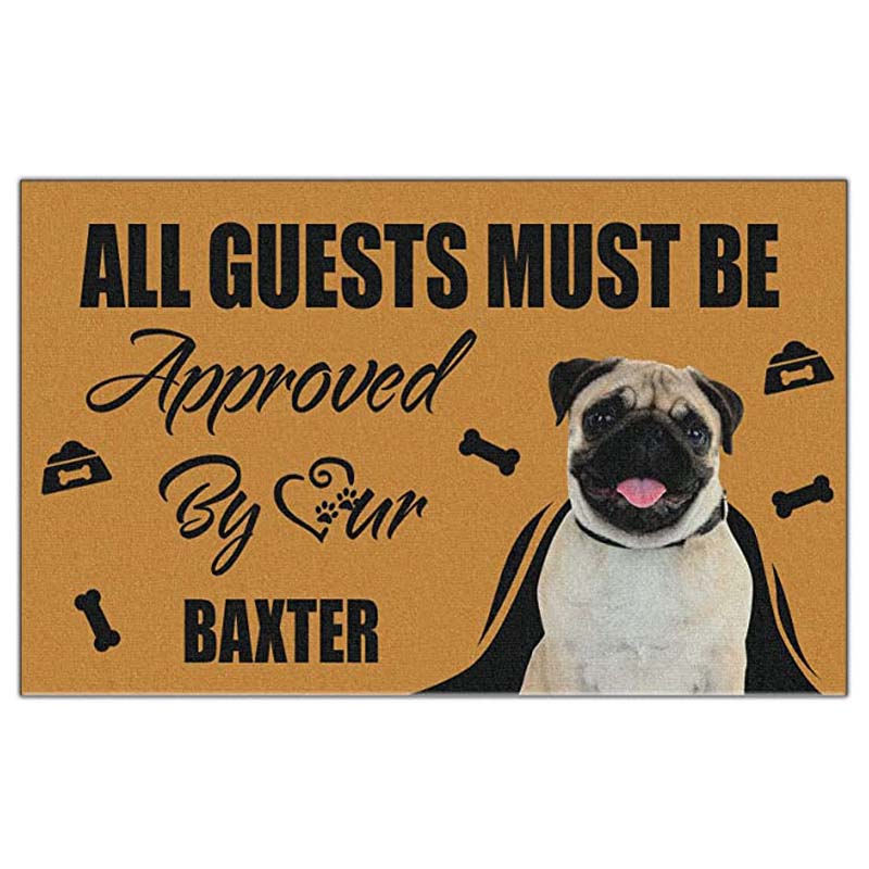 Custom All Guests Must Be Approved by Our Pet Dog Photo Doormat Entrance Mat Floor Mat with Name Decorative Home Office Welcome
Custom All Guests Must Be Approved by Our Pet Dog Photo Doormat Entrance Mat Floor Mat with Name Decorative Home Office Welcome