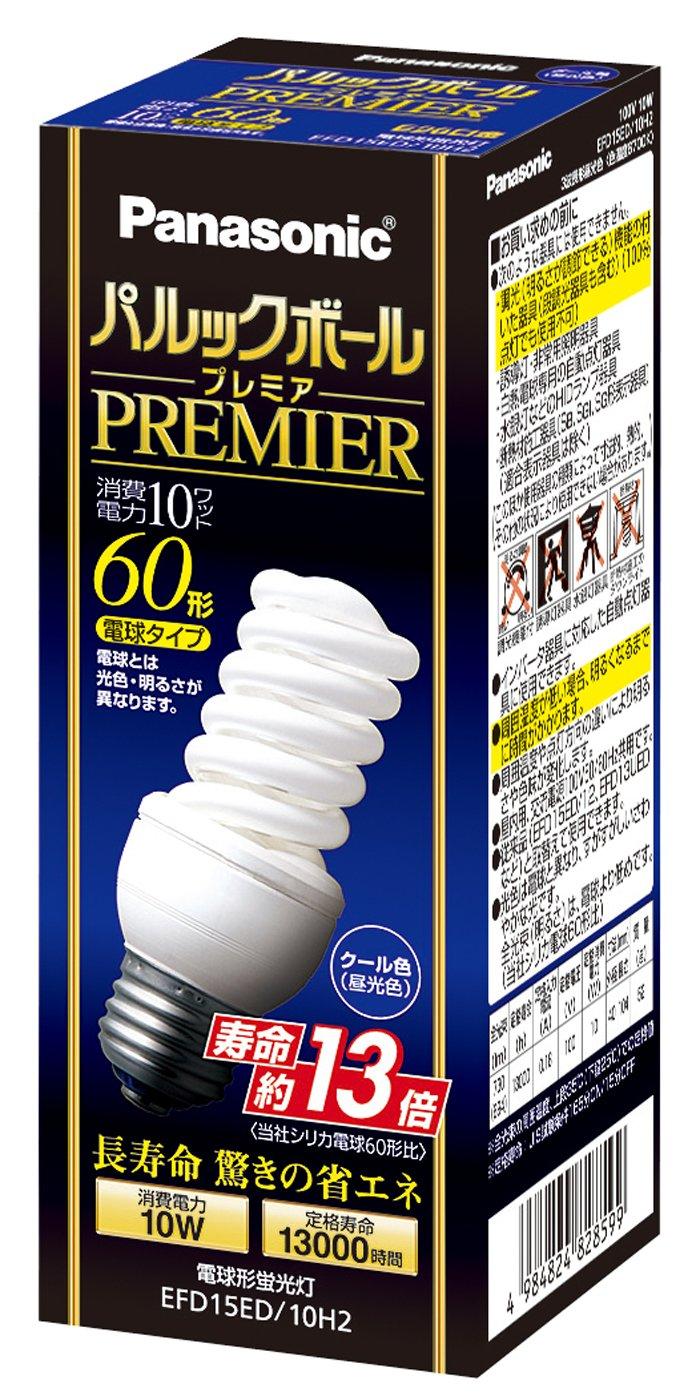 Panasonic Palook Ball Premier D15 type cool color bulb 60 type base diameter 26mm 730 lm EFD15ED10H2
Panasonic Palook Ball Premier D15 type cool color bulb 60 type base diameter 26mm 730 lm EFD15ED10H2