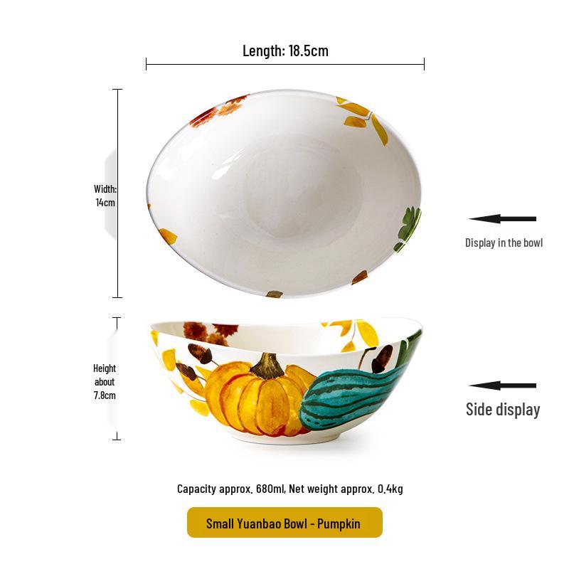 European & American Creative Large Ceramic Oval Fruit Salad Bowl - Personalized & Stylish Design Small (18.5cm)
European & American Creative Large Ceramic Oval Fruit Salad Bowl - Personalized & Stylish Design Small (18.5cm)