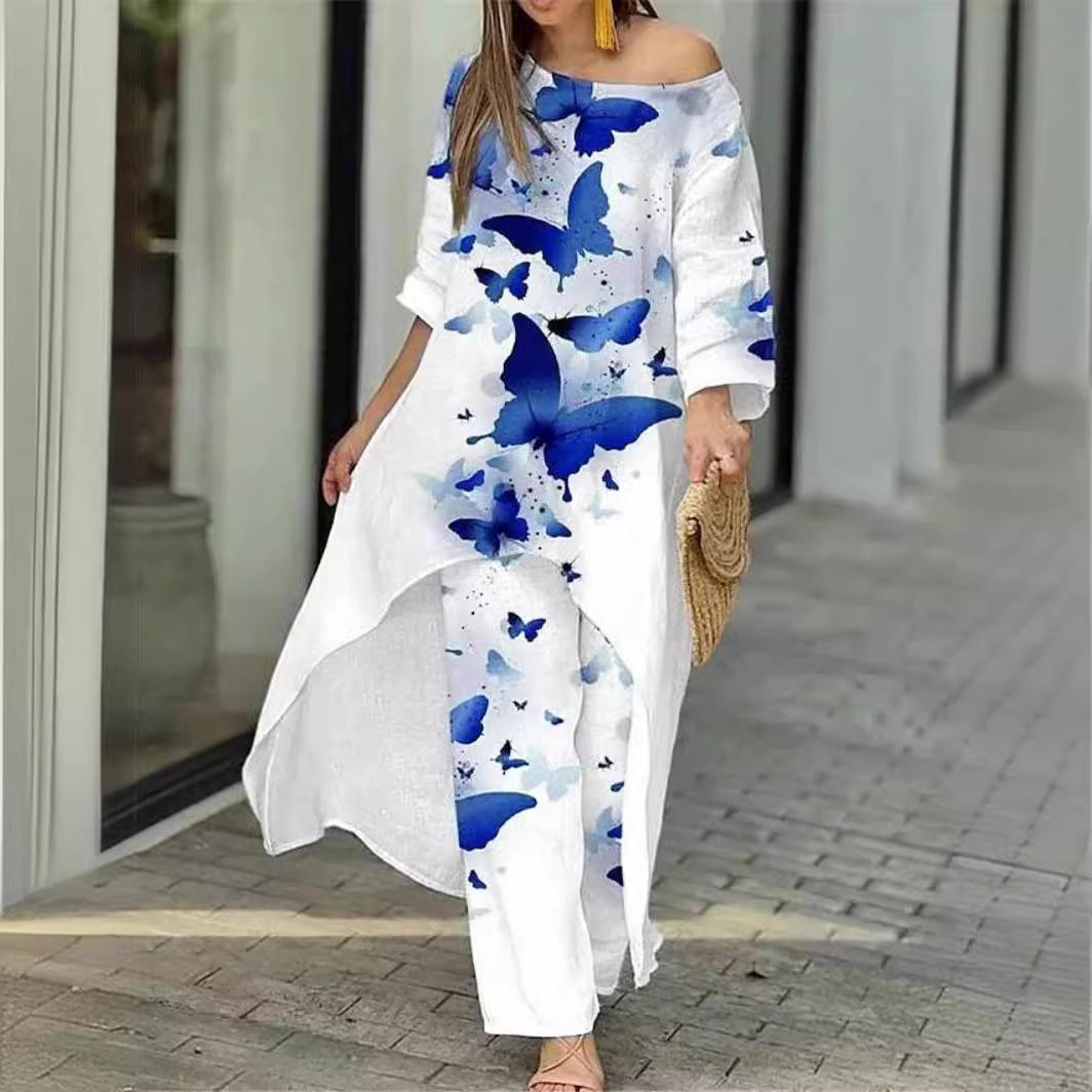 GMXIA Женская мода цветочный принт весна осень повседневные свободные большие размеры нерегулярный принт девять прямых рукавов брюки из двух частей M
GMXIA Женская мода цветочный принт весна осень повседневные свободные большие размеры нерегулярный принт девять прямых рукавов брюки из двух частей M