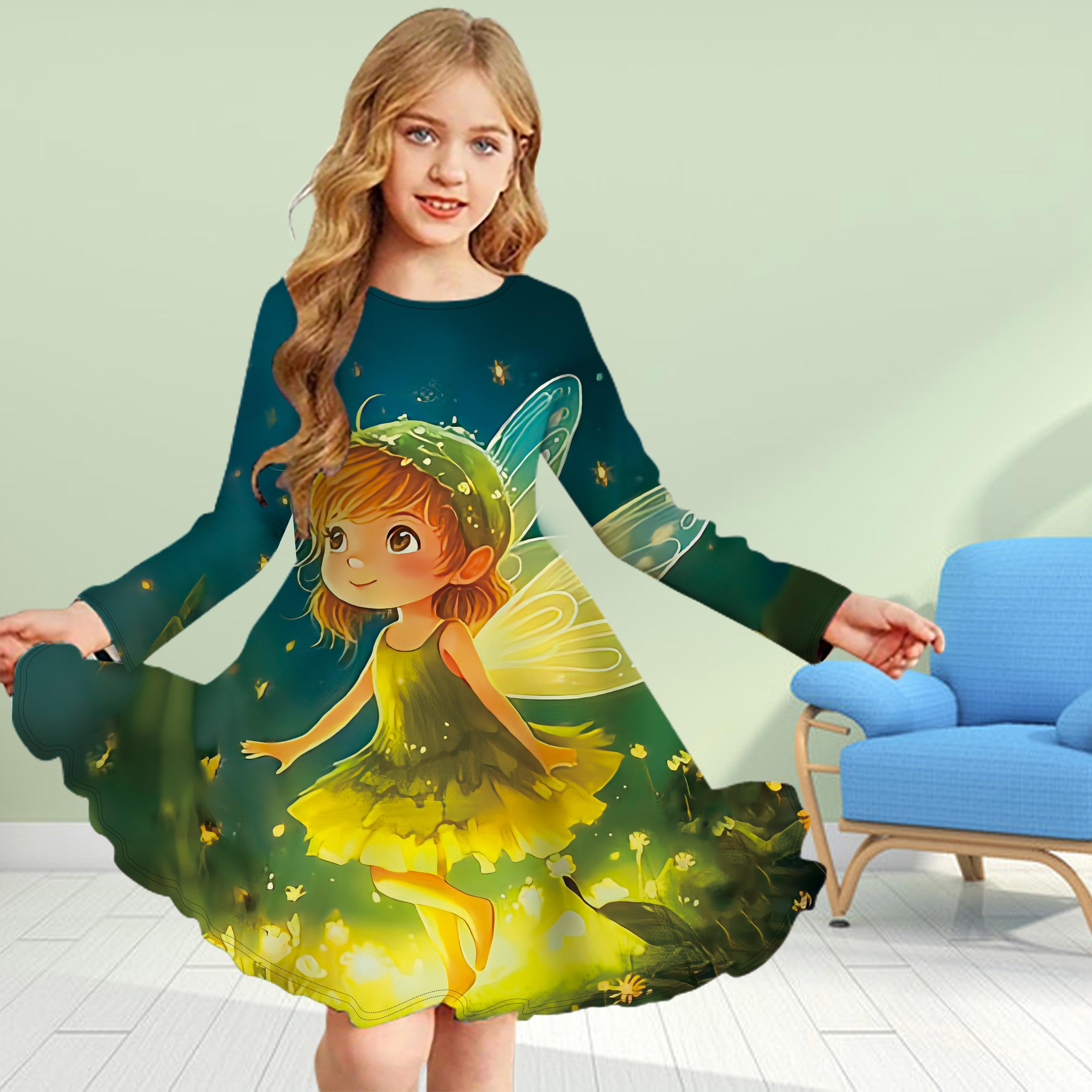 Повседневное платье для девочек с 3D-принтом, синее платье с круглым вырезом и длинными рукавами, детское платье принцессы 120 жёлтый
Повседневное платье для девочек с 3D-принтом, синее платье с круглым вырезом и длинными рукавами, детское платье принцессы 120 жёлтый