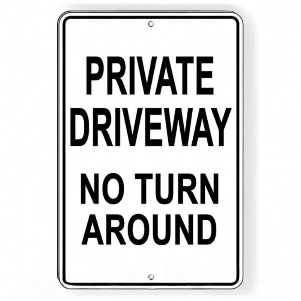 Driveway Vigil Private Driveway Sign - No Turn Around, Prohibited Entry , Durable Outdoor Boundary Marker 20x30cm(7.8x11.8inch)
Driveway Vigil Private Driveway Sign - No Turn Around, Prohibited Entry , Durable Outdoor Boundary Marker 20x30cm(7.8x11.8inch)