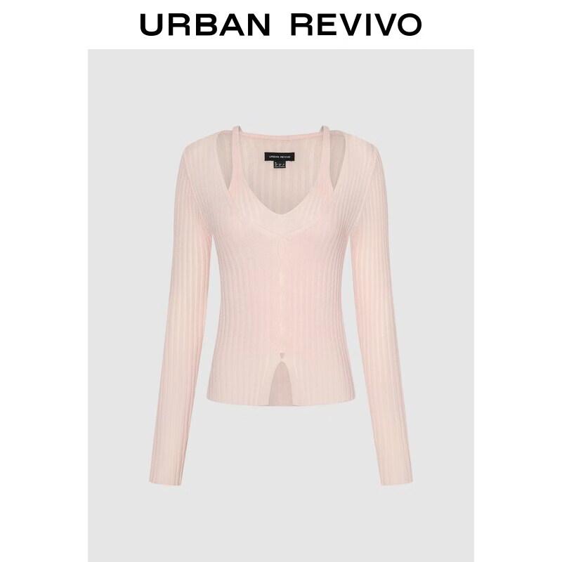 Women s V-Neck Faux Two-Piece Slim Knit Top M
Women s V-Neck Faux Two-Piece Slim Knit Top M