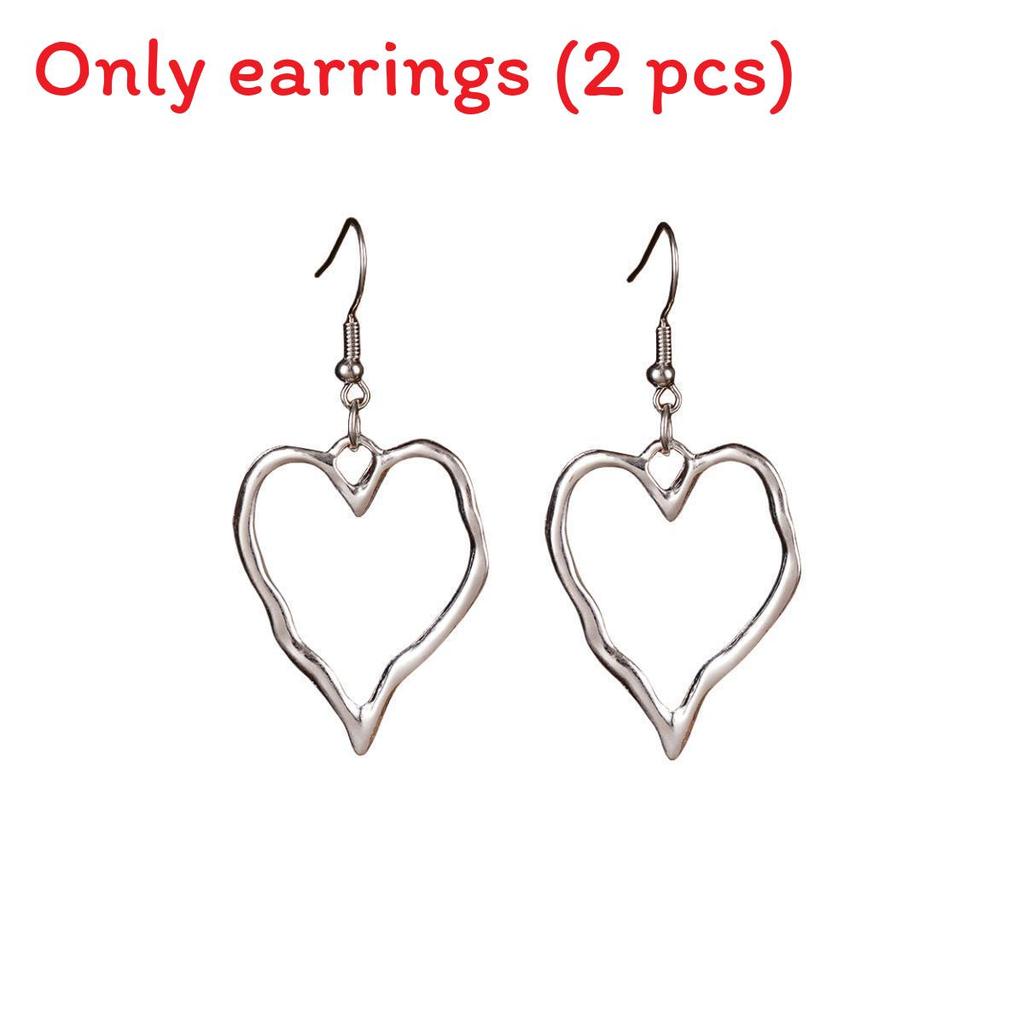 Heart Shaped Silver Earrings With Alloy Handcrafted Design For Women серебряный
Heart Shaped Silver Earrings With Alloy Handcrafted Design For Women серебряный