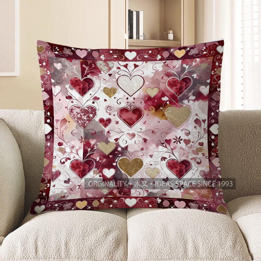 2D Heart-Patterned Digital Print Pillowcases For Decor Pattern Cushion Cover Suitable For Sofa Bedroom Car Pillow Cover 40x40cm
2D Heart-Patterned Digital Print Pillowcases For Decor Pattern Cushion Cover Suitable For Sofa Bedroom Car Pillow Cover 40x40cm