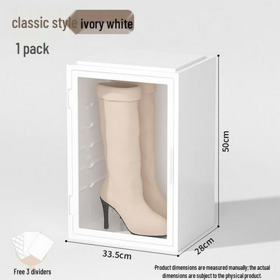 Over-the-Knee Boots Dustproof Storage Cabinet - Large Capacity Space-Saving Shoe Box 33.5cm x 28cm x 50cm
Over-the-Knee Boots Dustproof Storage Cabinet - Large Capacity Space-Saving Shoe Box 33.5cm x 28cm x 50cm