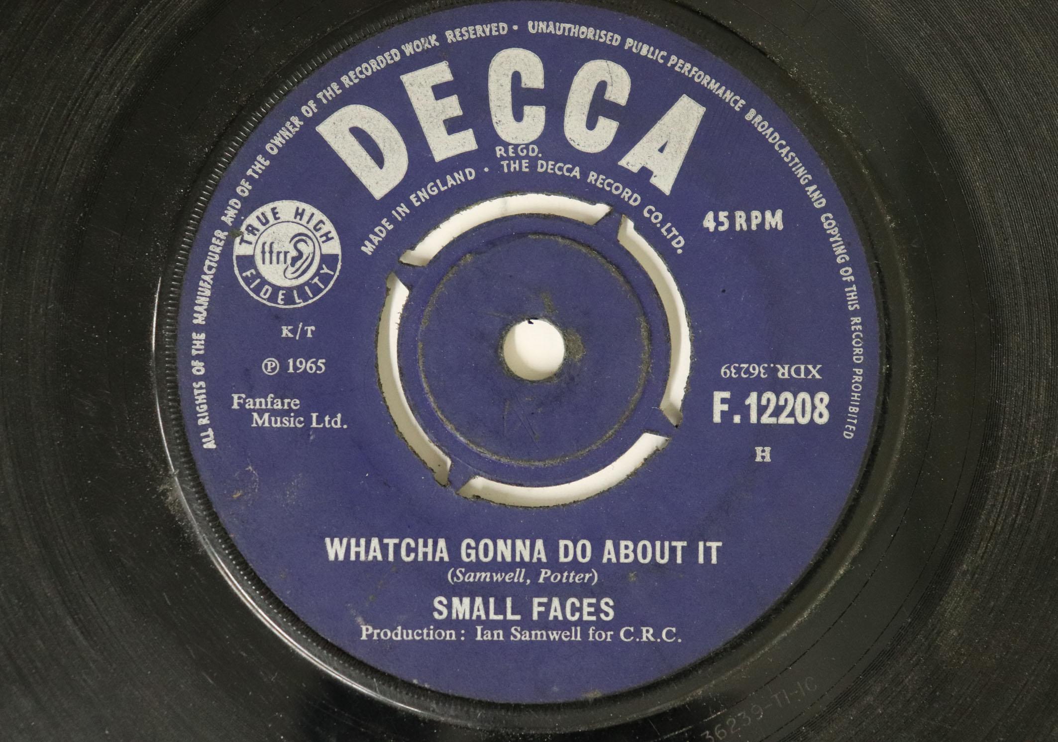 7inch Record SMALL FACES - Whatcha Gonna Do About It / What s F12208 Decca 1965 UK Rock Used
7inch Record SMALL FACES - Whatcha Gonna Do About It / What s F12208 Decca 1965 UK Rock Used