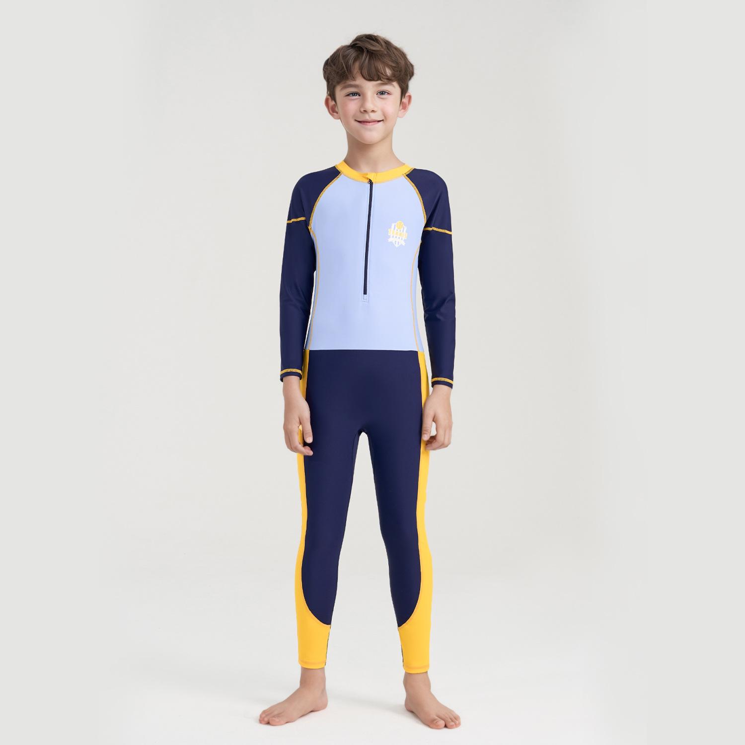 Long-Sleeve Sunscreen Boys One-Piece Swimsuit for Small, Medium & Large Children 16 (60-70 lbs) серый/синий
Long-Sleeve Sunscreen Boys One-Piece Swimsuit for Small, Medium & Large Children 16 (60-70 lbs) серый/синий