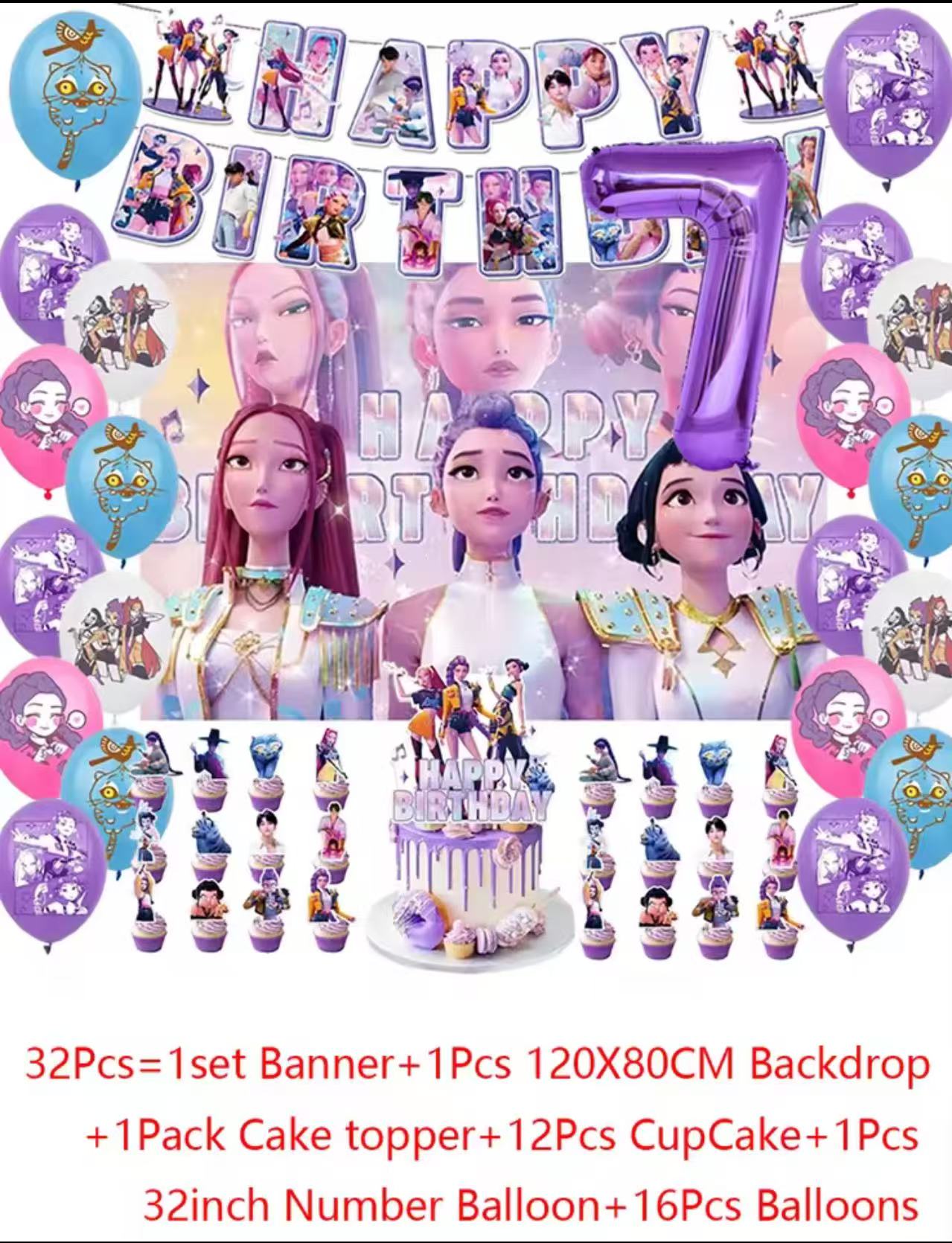 Demon Hunters Party Cutlery Set Banner Backdrop Balloons Cake Topper Outdoor Picnic Supply Birthday for Korean Kpop Anime Party Other
Demon Hunters Party Cutlery Set Banner Backdrop Balloons Cake Topper Outdoor Picnic Supply Birthday for Korean Kpop Anime Party Other
