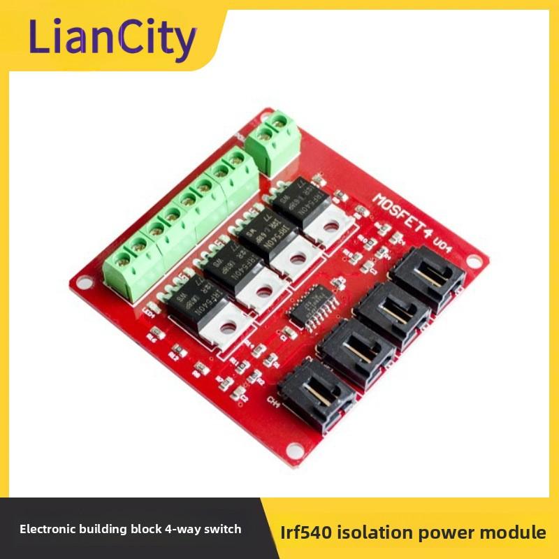 Isolated Power MOSFET Switch 4 Channel IRF540 Electronic Bricks Module
Isolated Power MOSFET Switch 4 Channel IRF540 Electronic Bricks Module