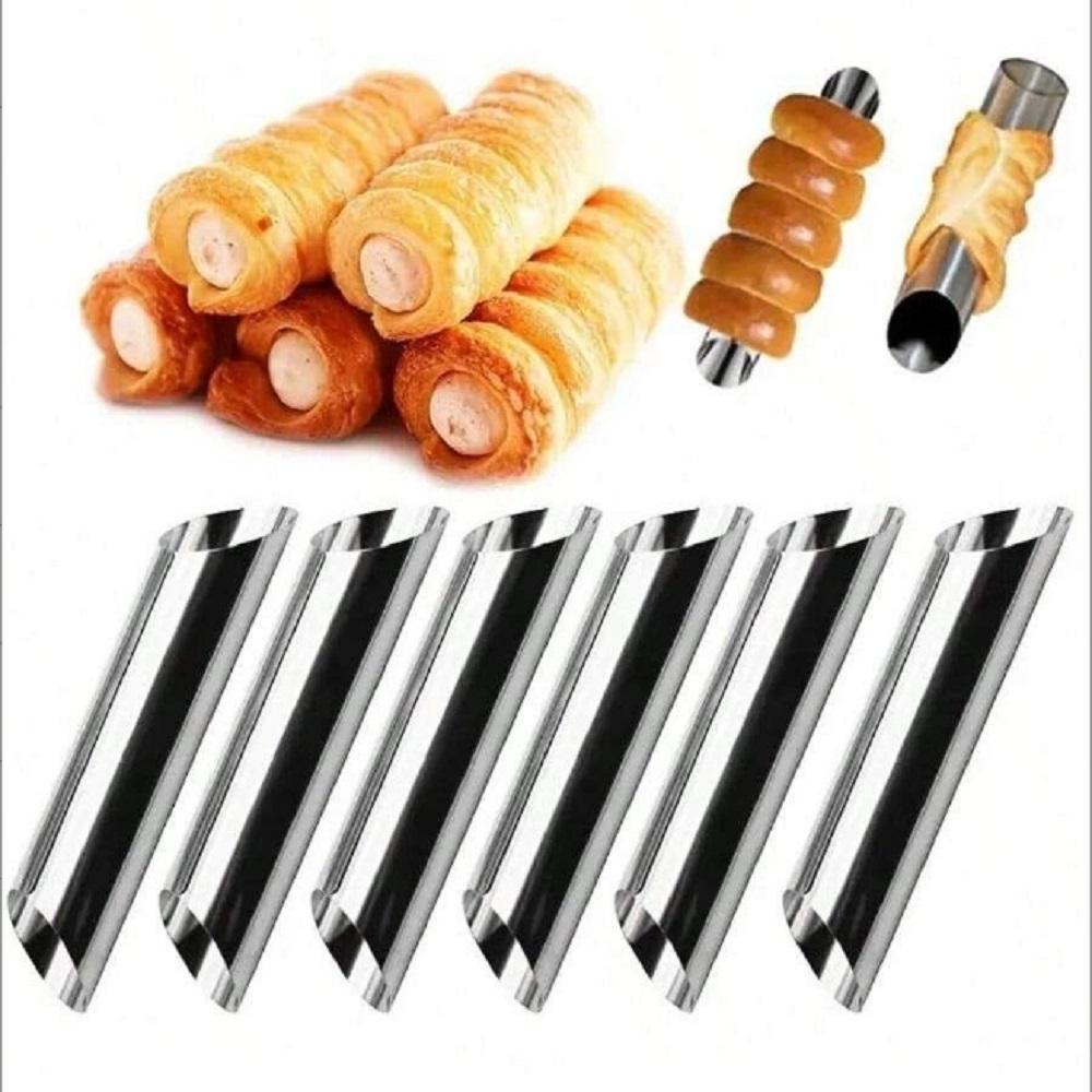 6pcs Cannoli Tubes,Stainless Steel Cannoli Forms Tubes Kits, Roll Horn Forms, Non-stick Baking Molds for Cannoli Shell, Croissan
6pcs Cannoli Tubes,Stainless Steel Cannoli Forms Tubes Kits, Roll Horn Forms, Non-stick Baking Molds for Cannoli Shell, Croissan