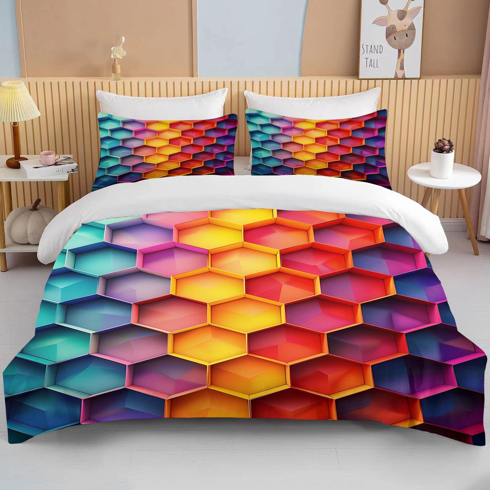 3D Geometric Hexagonal Rhombus Print Beding Set Soft Duvet Cover 1 Soft Duvet Cover 2 Pilowcases Adult People plus Children Kids Beding Set Premium 120*200cm Single
3D Geometric Hexagonal Rhombus Print Beding Set Soft Duvet Cover 1 Soft Duvet Cover 2 Pilowcases Adult People plus Children Kids Beding Set Premium 120*200cm Single