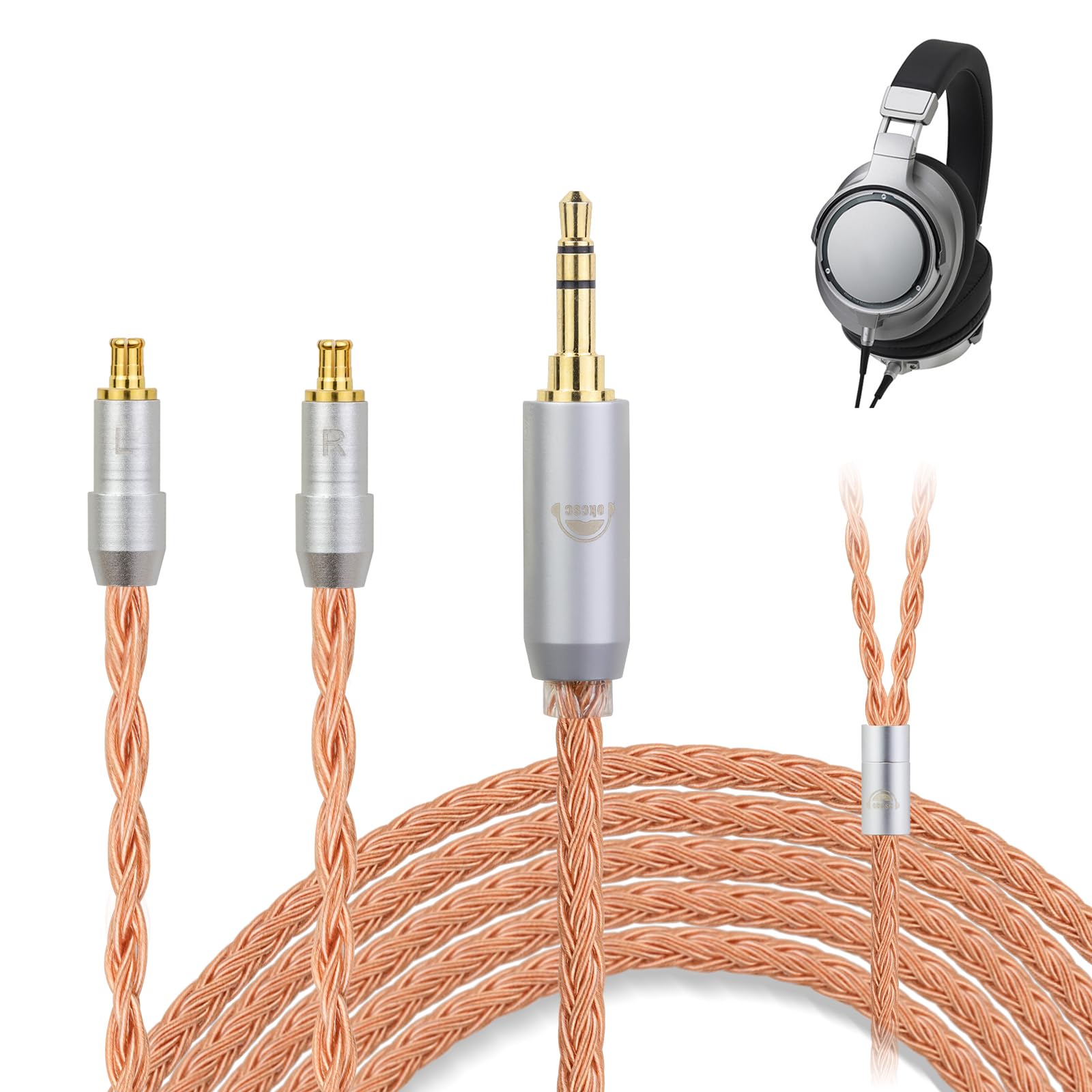 okcsc ZT16 A2DC Headphone Cable Replacement Cable for Earphones and Headphones 16 Core Pure Copper For Compatible with Length Re-Cable Audio-Technica
okcsc ZT16 A2DC Headphone Cable Replacement Cable for Earphones and Headphones 16 Core Pure Copper For Compatible with Length Re-Cable Audio-Technica