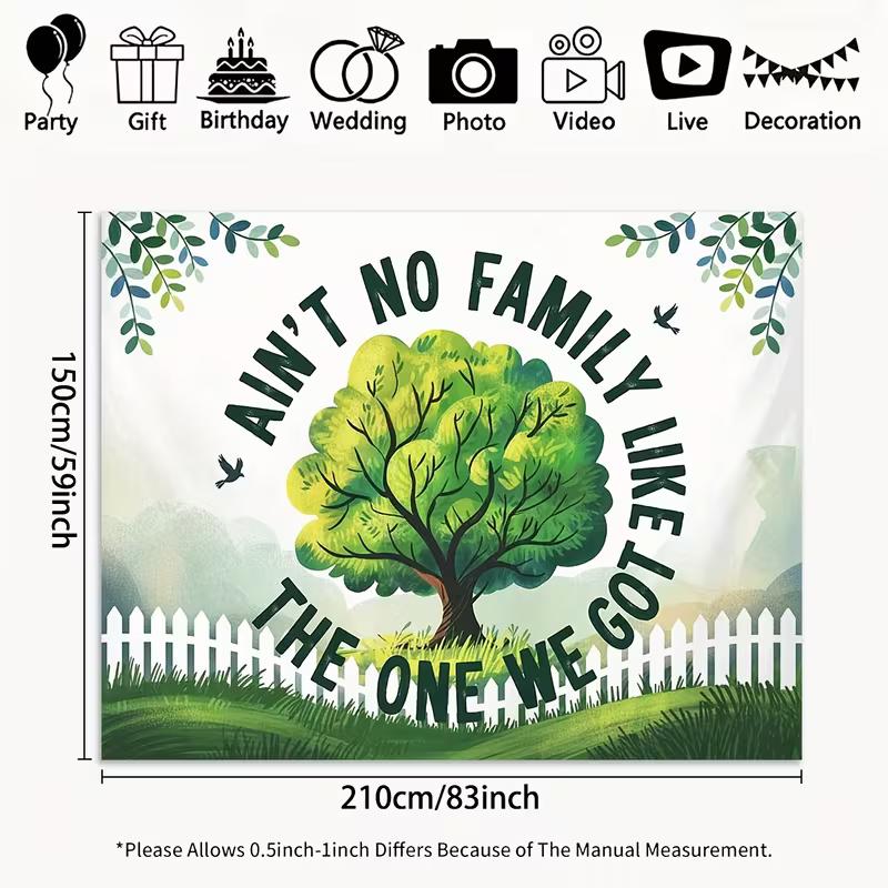 2D Family Reunion Backdrop Ain t No Family Like The One We Got Party Decor 47.2x31.5inch/120*80cm
2D Family Reunion Backdrop Ain t No Family Like The One We Got Party Decor 47.2x31.5inch/120*80cm