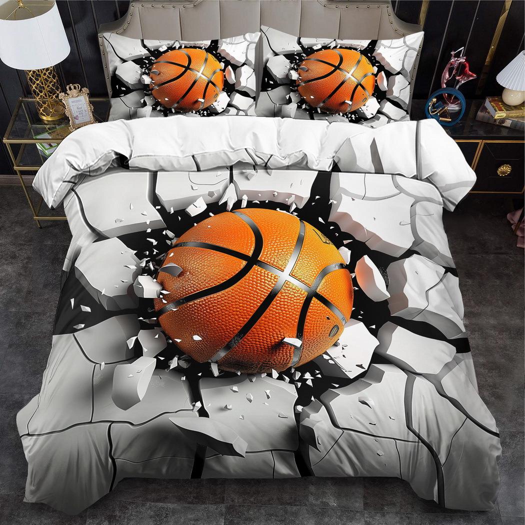 Sports Themed Duvet Cover Set 2/3pcs Comfortable And Breathable Basketball Printed Bedding Set, Abstract Printed Duvet Cover Set (135x200cm)
Sports Themed Duvet Cover Set 2/3pcs Comfortable And Breathable Basketball Printed Bedding Set, Abstract Printed Duvet Cover Set (135x200cm)