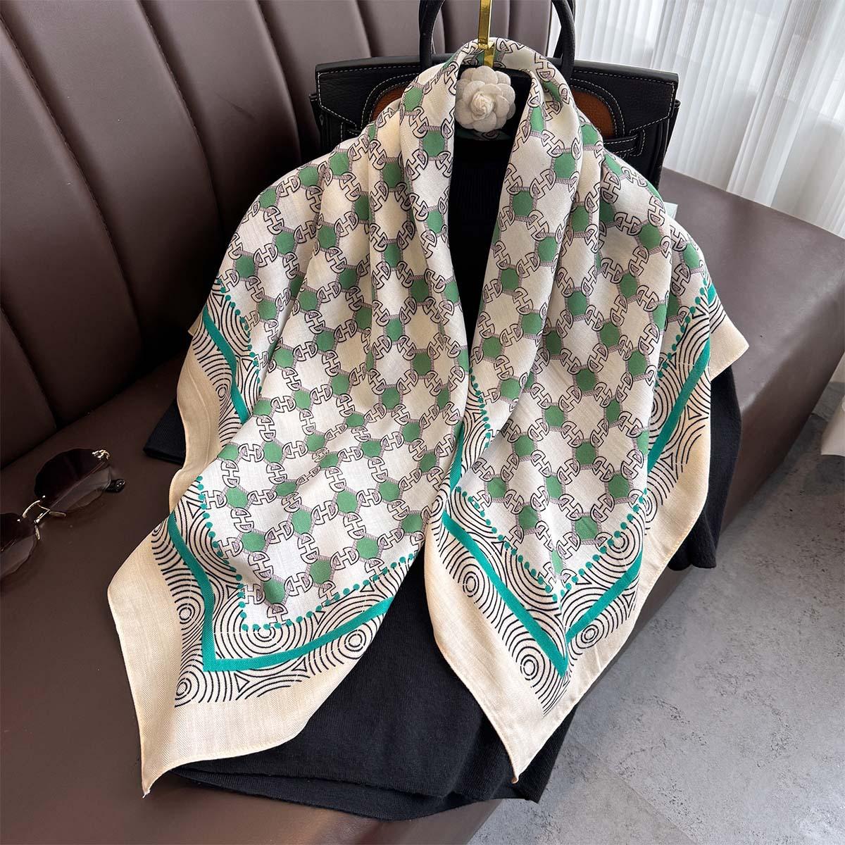 Square Scarf Headscarf Retro Imitation Wool Fashion Scarf Scarf Scarf Dual-purpose Shawl Scarf Spring and Summer Women 90*90cm
Square Scarf Headscarf Retro Imitation Wool Fashion Scarf Scarf Scarf Dual-purpose Shawl Scarf Spring and Summer Women 90*90cm