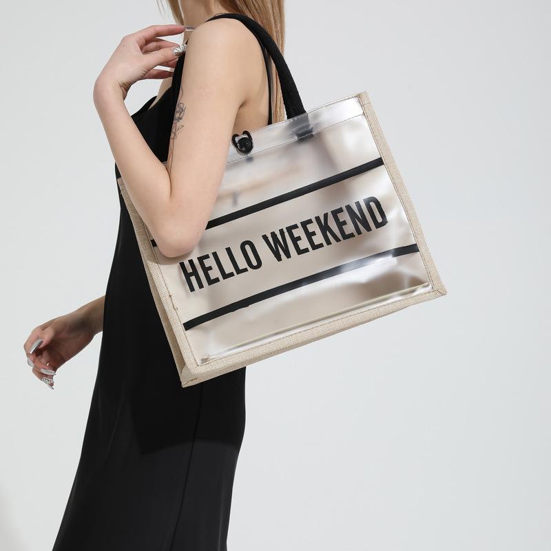 Large capacity tote bag summer new fashion shopping bag niche design letter handbag student class bag
Large capacity tote bag summer new fashion shopping bag niche design letter handbag student class bag