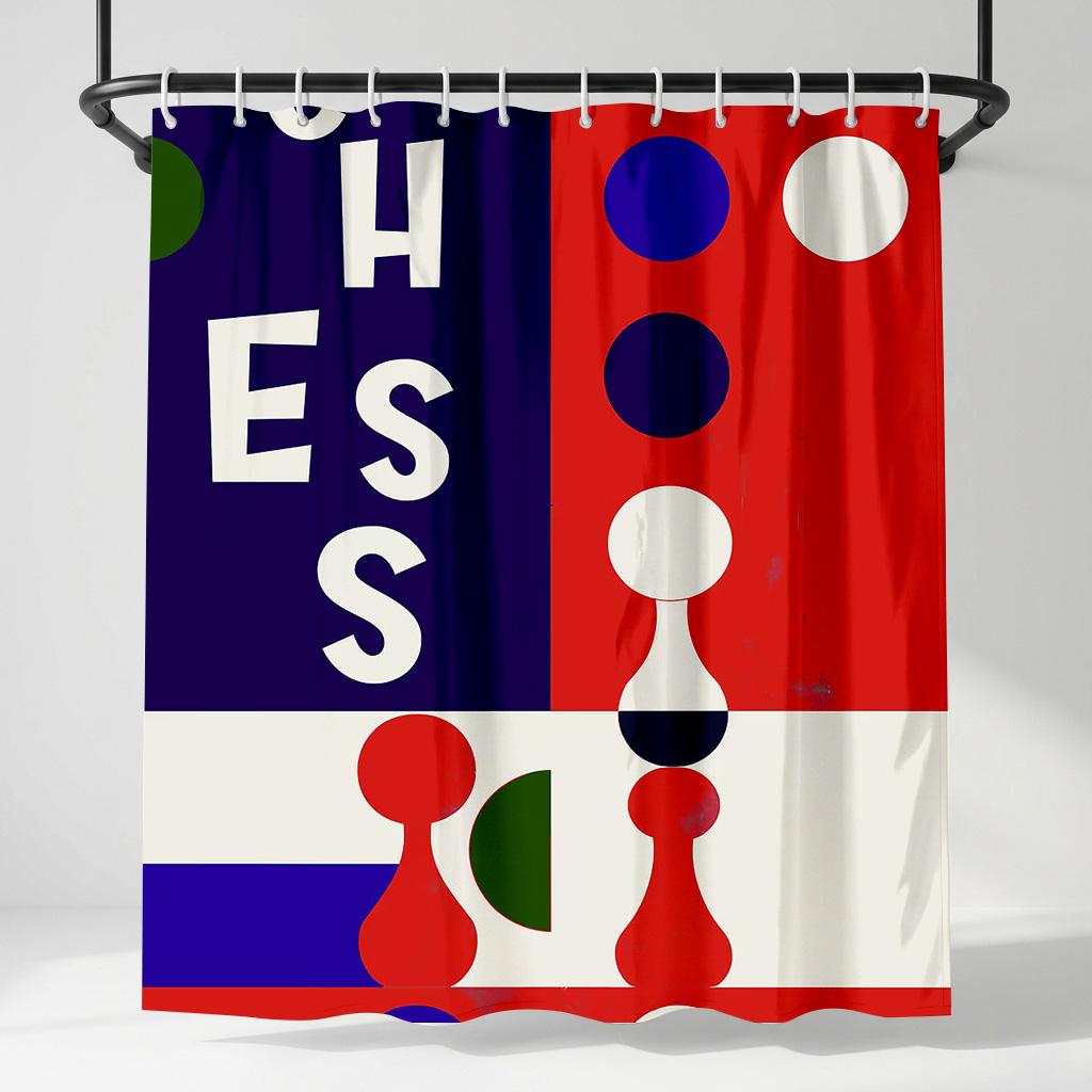 Modern Chess Board Art Shower Curtain - Creative Red Blue Geometric Design - Indoor Home Bathroom Decor Artistic Bath Curtain W60H190(CM)-1 Pcs
Modern Chess Board Art Shower Curtain - Creative Red Blue Geometric Design - Indoor Home Bathroom Decor Artistic Bath Curtain W60H190(CM)-1 Pcs