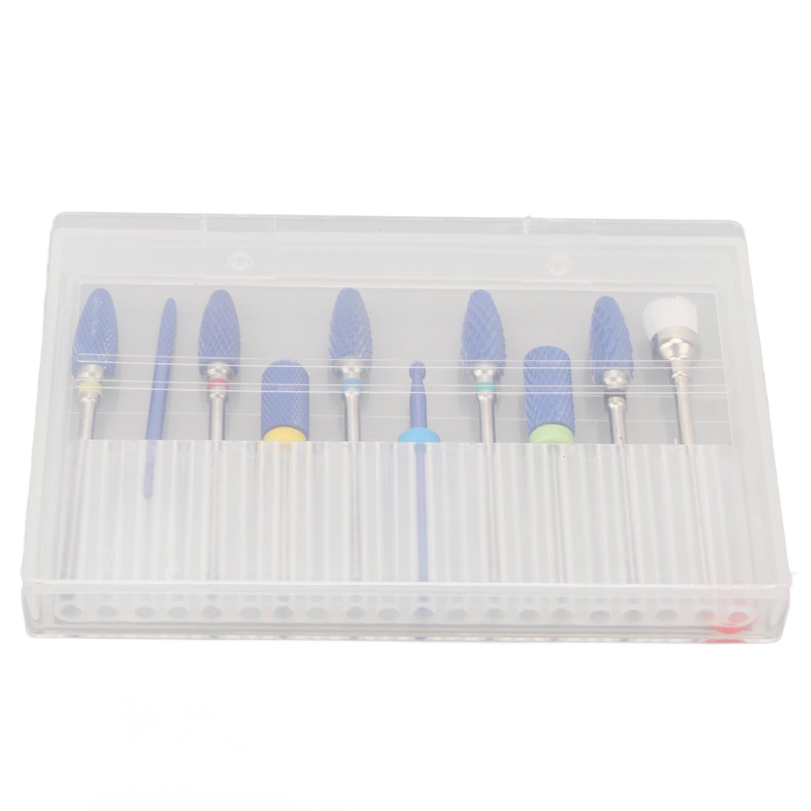 10pcs Nails Drill Bits Rotatable With Storage Case Tungsten Steel Nail Grinding Head Sets
10pcs Nails Drill Bits Rotatable With Storage Case Tungsten Steel Nail Grinding Head Sets