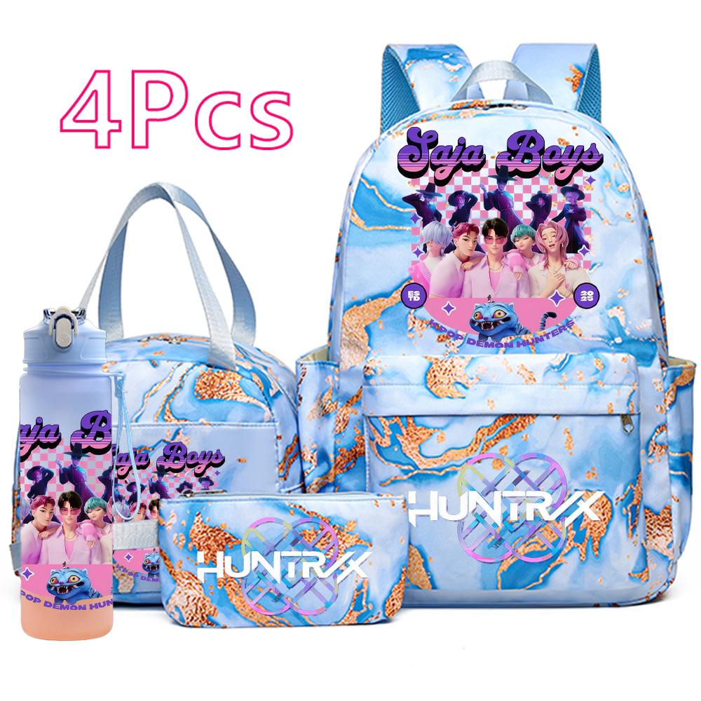 4 шт./набір Мультяшний рюкзак з принтом K-Pop, сумка, пенал з пляшкою для води 750 мл для підлітка, хлопчика, дівчинки, шкільний рюкзак, велика місткість, сумка для книг, Mochila
4 шт./набір Мультяшний рюкзак з принтом K-Pop, сумка, пенал з пляшкою для води 750 мл для підлітка, хлопчика, дівчинки, шкільний рюкзак, велика місткість, сумка для книг, Mochila
