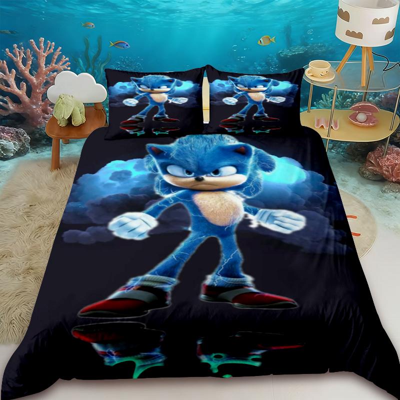 Kids Sonic 3pcs Duvet Cover Set Hedgehog Cartoon Bedding Set Comforter Cover Bedroom Dormitory Decor Gifts 135x200cm
Kids Sonic 3pcs Duvet Cover Set Hedgehog Cartoon Bedding Set Comforter Cover Bedroom Dormitory Decor Gifts 135x200cm