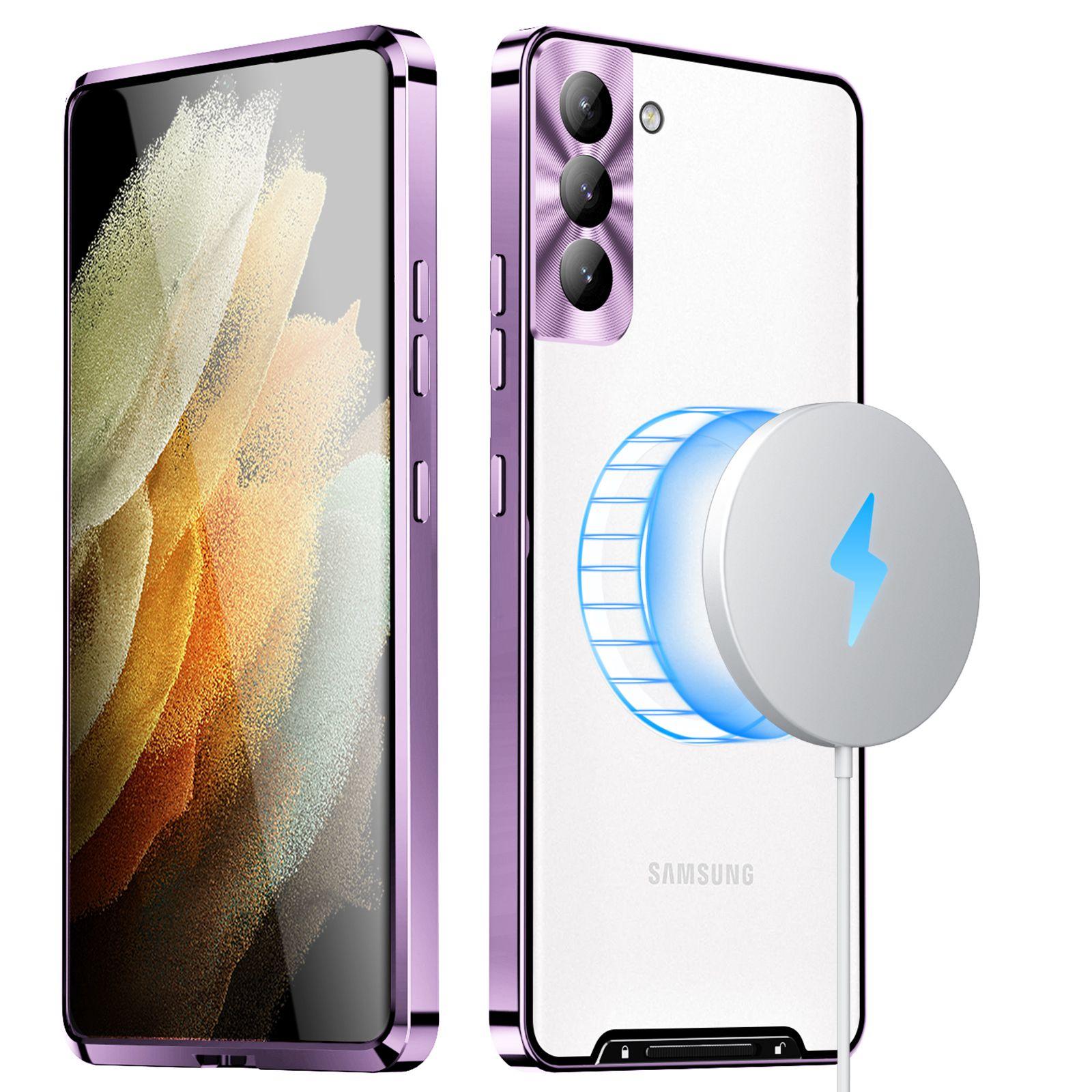 For Samsung Galaxy S21 FE 5G Magnetic Adsorption Matte Phone Cover TPU Back+Metal Edge Integrated Lens Protection Bump Proof Case Purple
For Samsung Galaxy S21 FE 5G Magnetic Adsorption Matte Phone Cover TPU Back+Metal Edge Integrated Lens Protection Bump Proof Case Purple