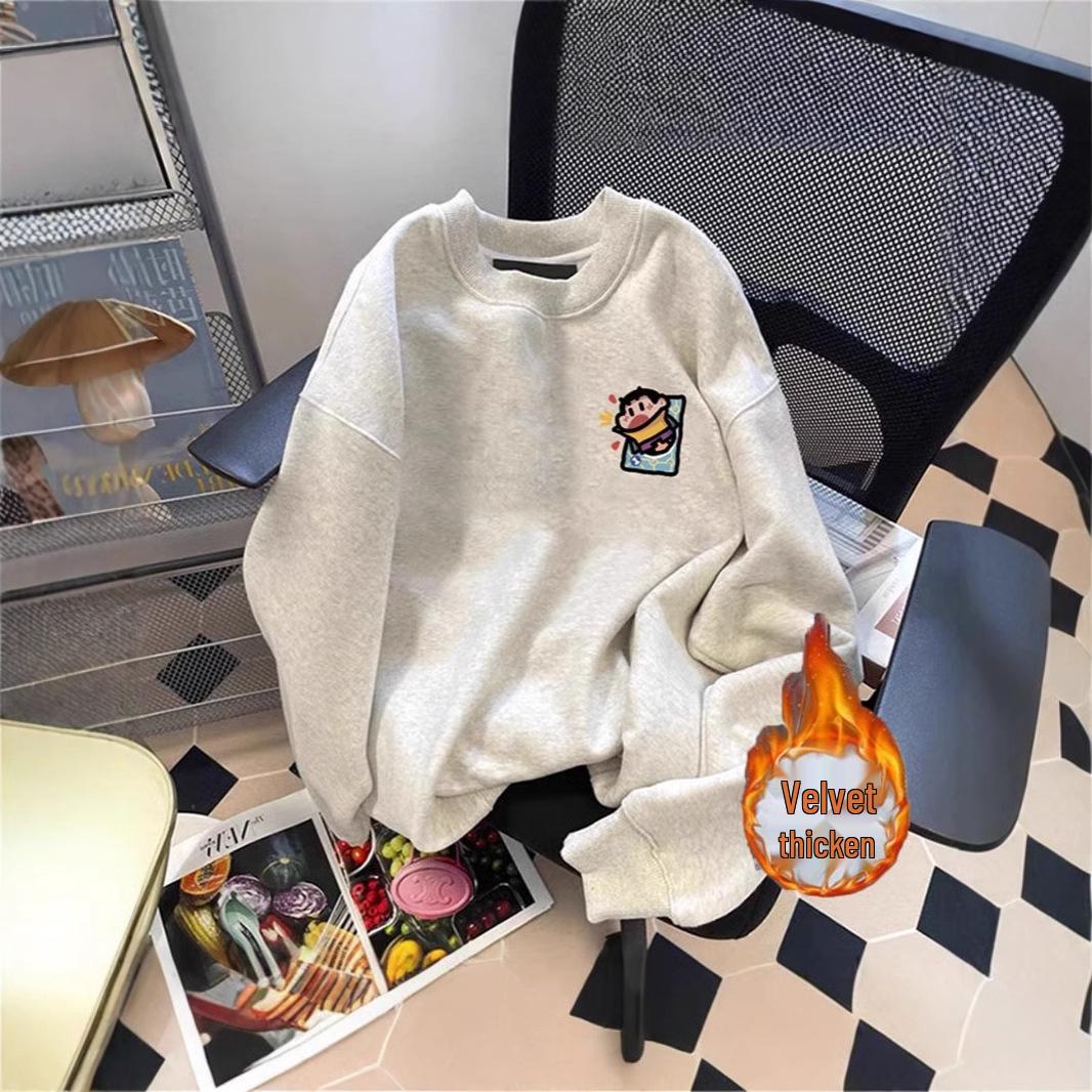 Unisex Retro American Print 450G Heavyweight Sweatshirt: Cartoon, Round Neck, Loose Fit for Fall/Winter XL
Unisex Retro American Print 450G Heavyweight Sweatshirt: Cartoon, Round Neck, Loose Fit for Fall/Winter XL