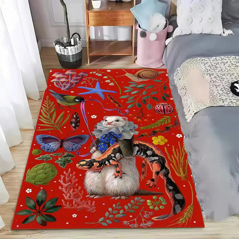 Forest Concert Frog Mushroom Area Rug Whimsical Fantasy Print Washable Non-Slip Carpet for Living Kids Playroom Nursery 40x60CM
Forest Concert Frog Mushroom Area Rug Whimsical Fantasy Print Washable Non-Slip Carpet for Living Kids Playroom Nursery 40x60CM