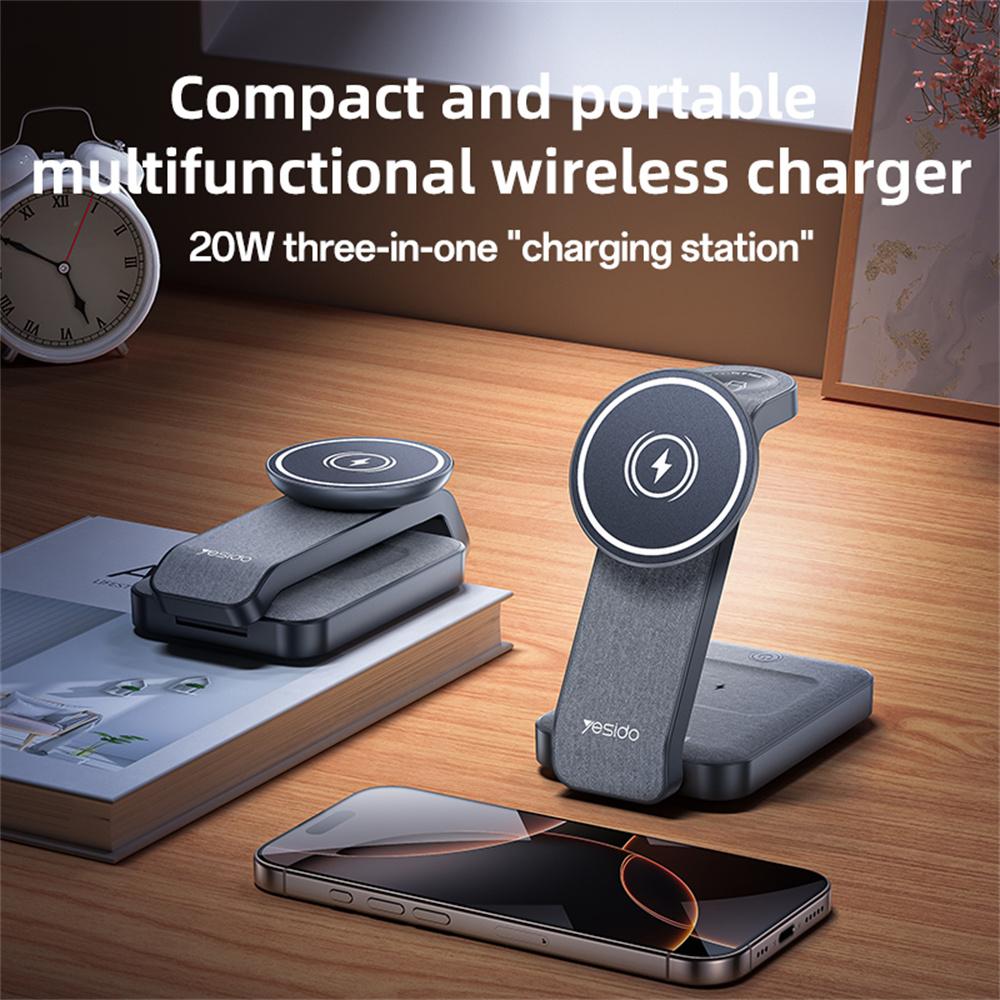 YESIDO DS26 Foldable Charging Stand Night Light Phone Watch Earphone Magnetic Wireless Charger As Shown A
YESIDO DS26 Foldable Charging Stand Night Light Phone Watch Earphone Magnetic Wireless Charger As Shown A