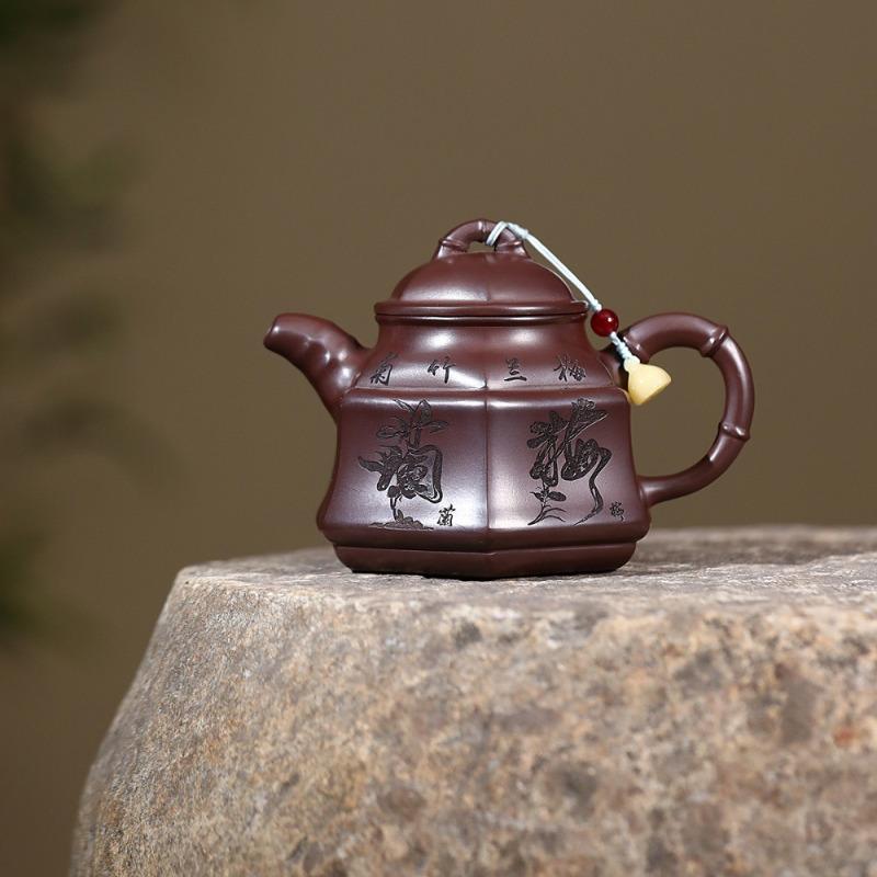 310ml Aesthetic Yixing Purple Clay Teapots Handmade Hexagonal Bamboo Pot Raw Ore Stone Red Mud Kettle Zisha Tea Set Cha Supplies
310ml Aesthetic Yixing Purple Clay Teapots Handmade Hexagonal Bamboo Pot Raw Ore Stone Red Mud Kettle Zisha Tea Set Cha Supplies