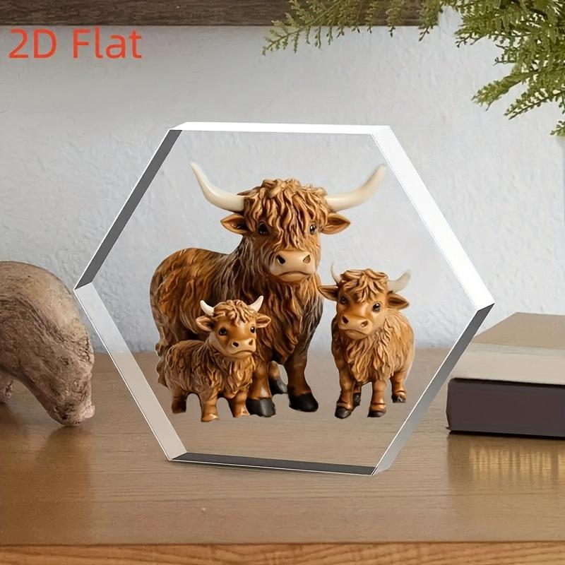 2D Flat Acrylic, 1 Piece, Highland Cow Decoration - Bohemian Style, Suitable for Home, Living Room, Caf É, Garden, Garage, Holiday Bathroom, Office, 10*8cm
2D Flat Acrylic, 1 Piece, Highland Cow Decoration - Bohemian Style, Suitable for Home, Living Room, Caf É, Garden, Garage, Holiday Bathroom, Office, 10*8cm