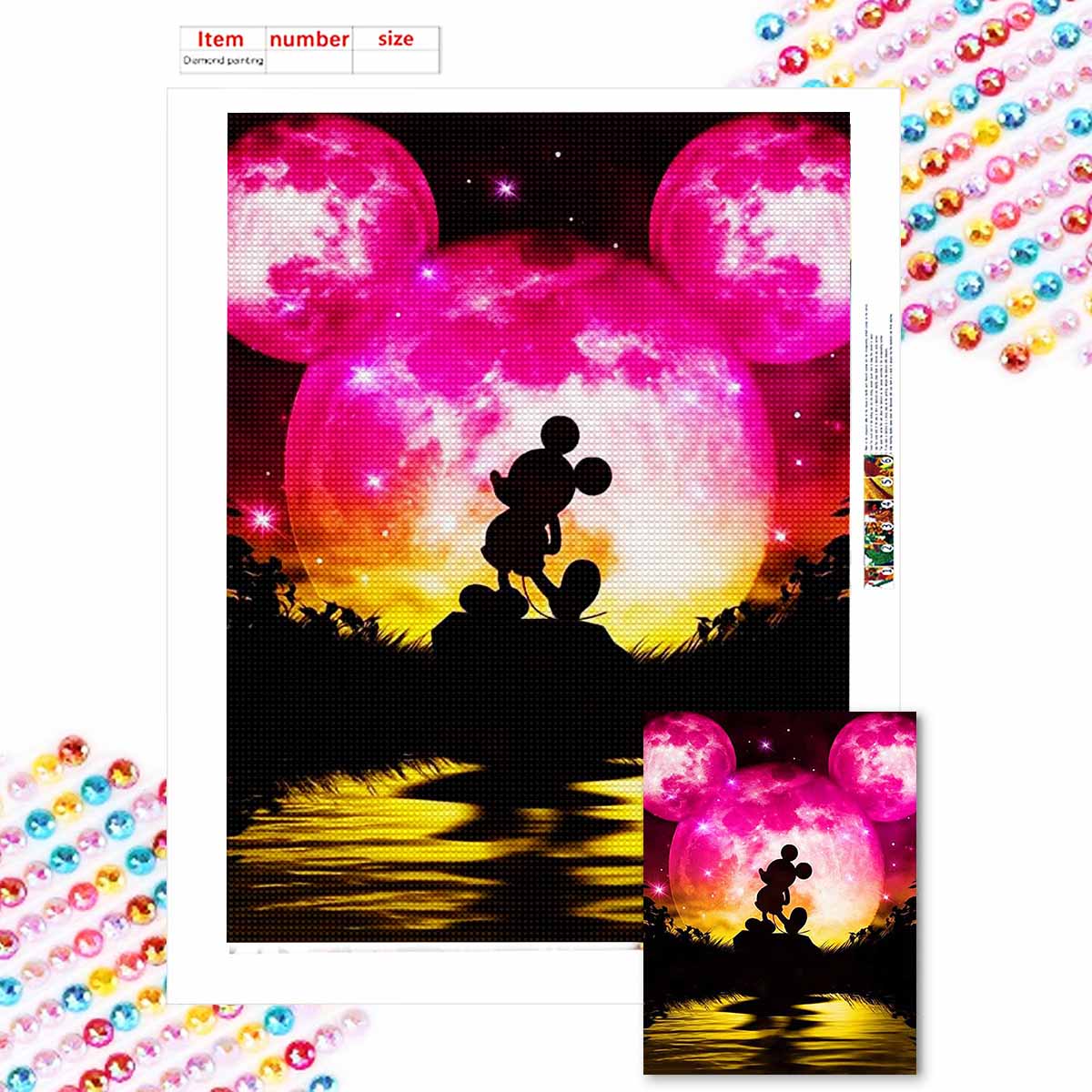 Полная круглая алмазная живопись Микки Маус Искусство Стразы Картина Мозаика Сделай сам 5D Вышивка крестом Домашнее украшение Round 20x30cm
Полная круглая алмазная живопись Микки Маус Искусство Стразы Картина Мозаика Сделай сам 5D Вышивка крестом Домашнее украшение Round 20x30cm