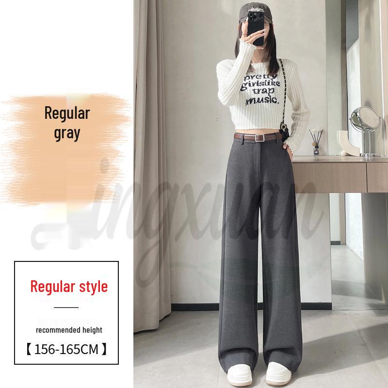2026 Autumn/Winter Women s High Waist Wide-Leg Wool Pants with Velvet, Floor-Length Straight Casual Style. XL
2026 Autumn/Winter Women s High Waist Wide-Leg Wool Pants with Velvet, Floor-Length Straight Casual Style. XL