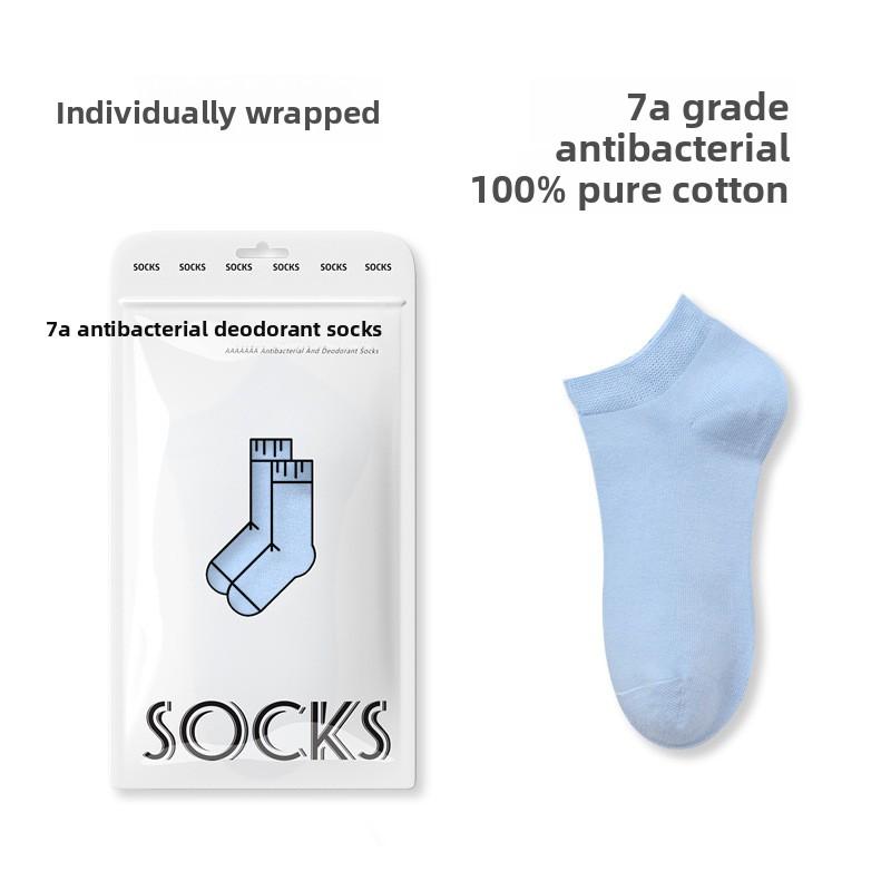 Женские летние тонкие хлопковые носки-лодочки с низким вырезом на пятке, антисептические, с защитой от запаха 1 pair светло-синий
Женские летние тонкие хлопковые носки-лодочки с низким вырезом на пятке, антисептические, с защитой от запаха 1 pair светло-синий