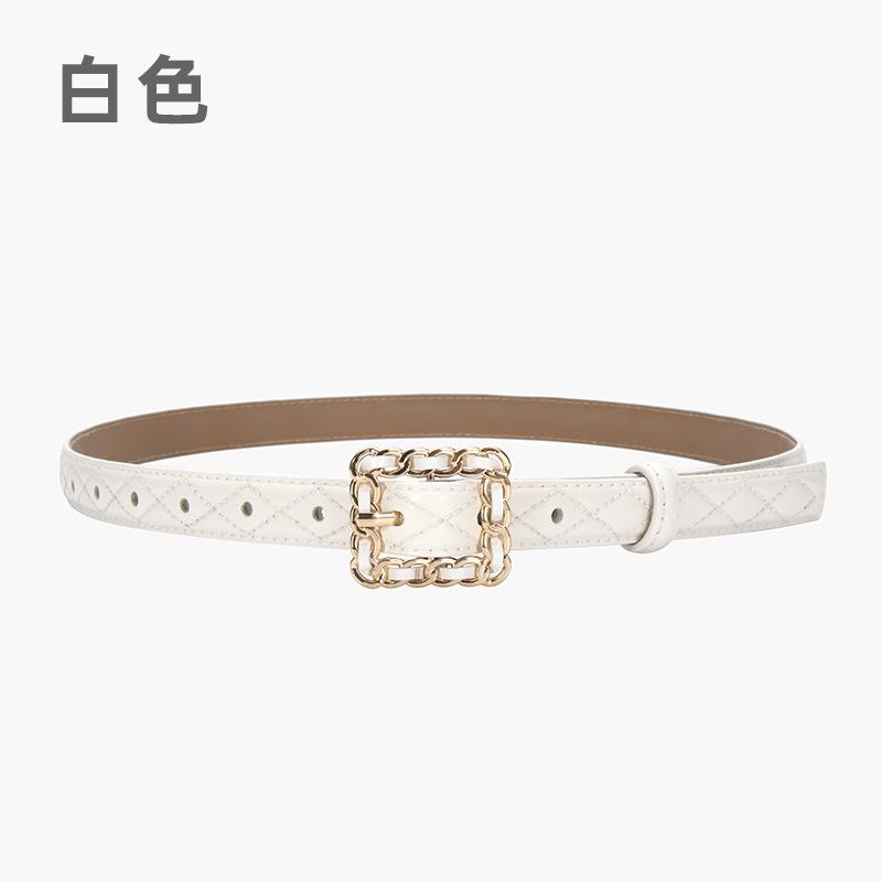 Retro Small Fragrant Wind Rhombus Leather Small Belt With Jeans Cowhide Belt Women S Decorative Skirt Waist 105cm
Retro Small Fragrant Wind Rhombus Leather Small Belt With Jeans Cowhide Belt Women S Decorative Skirt Waist 105cm