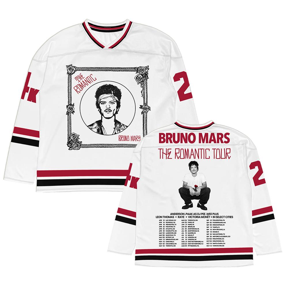 Funny The Romantic Tour Hockey Jersey Bruno Mars Singer Graphic Design T-Shirt V-neck Long Sleeve Loose Male T Shirt 3D Print Mens womens Clothing XXS
Funny The Romantic Tour Hockey Jersey Bruno Mars Singer Graphic Design T-Shirt V-neck Long Sleeve Loose Male T Shirt 3D Print Mens womens Clothing XXS