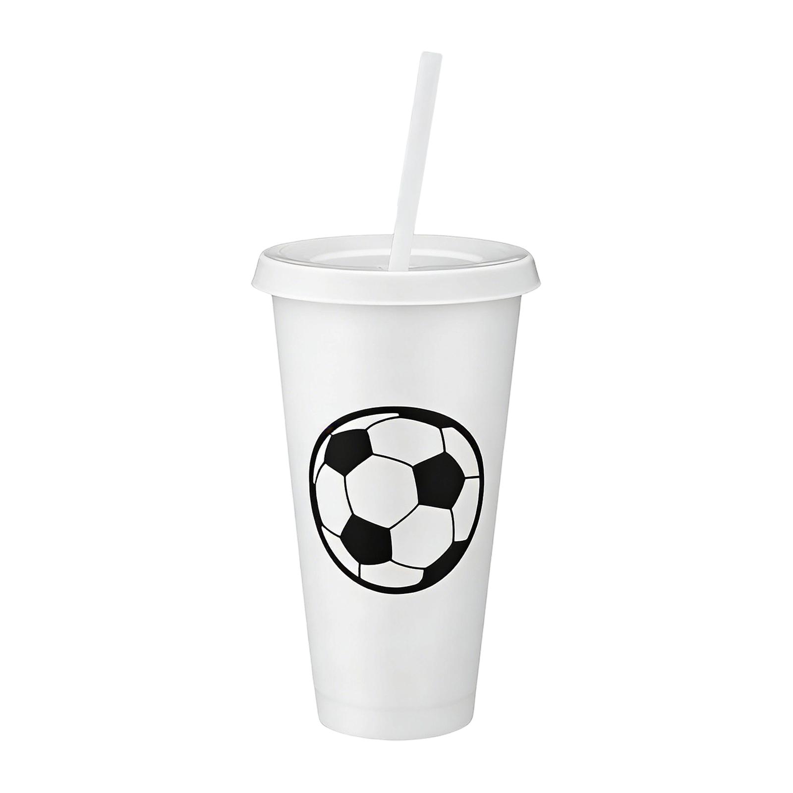 Large Capacity 710ml Single-Wall Plastic Cup With Soccer Pattern And Straw One Size
Large Capacity 710ml Single-Wall Plastic Cup With Soccer Pattern And Straw One Size