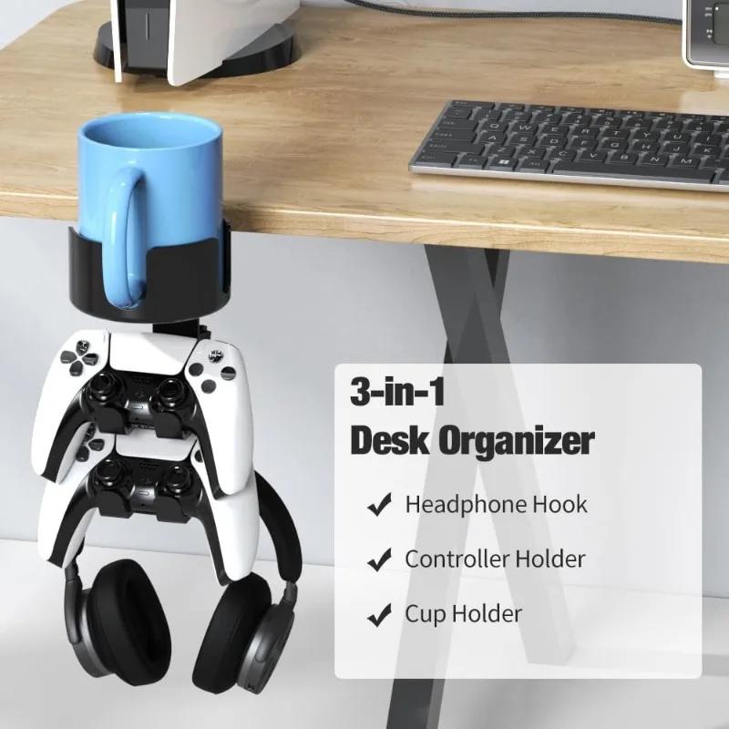 360 Rotating Desktop Controller Headphone Stand 2 in 1 Handle Mount No Drill Under Desk Headphone Hook Storage Organizer
360 Rotating Desktop Controller Headphone Stand 2 in 1 Handle Mount No Drill Under Desk Headphone Hook Storage Organizer