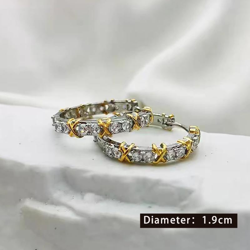 2026 Fashionable Gold and Silver Color Inlay With Zircon Metal Earrings Design Girl s Jewelry Luxurious Accessories For Women
2026 Fashionable Gold and Silver Color Inlay With Zircon Metal Earrings Design Girl s Jewelry Luxurious Accessories For Women