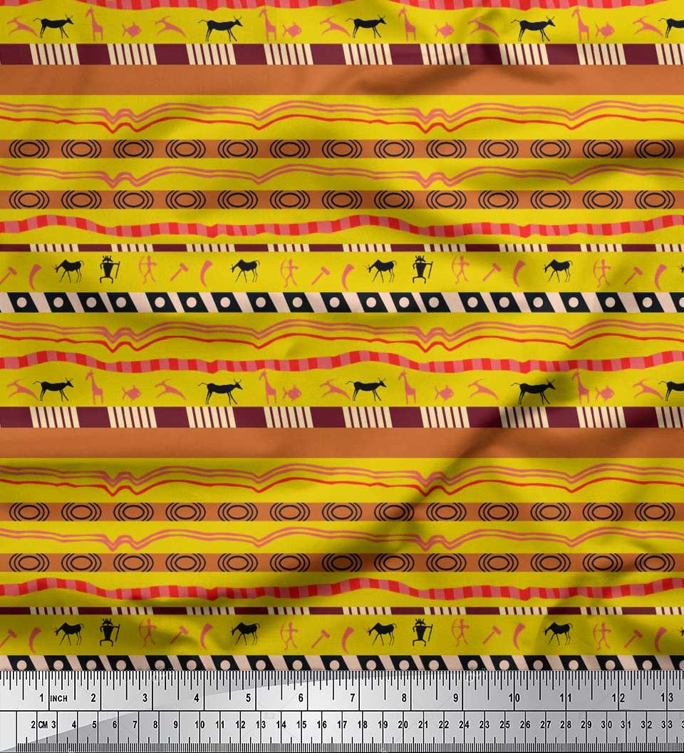 Соймоі японська креп-сатин тканина в смужку, тканина з племінним принтом тварин і людей на метр 42 дюйма 42 Inch Wide - Poly Crepe жовтий
Соймоі японська креп-сатин тканина в смужку, тканина з племінним принтом тварин і людей на метр 42 дюйма 42 Inch Wide - Poly Crepe жовтий