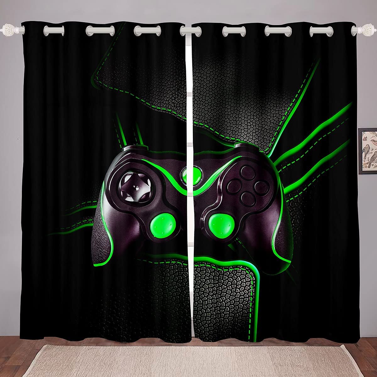Gaming Thermal Insulated Window Drapes Teal Marble Gamepad Room Darkening Curtain great for Kids Boys Girls Gamer Drapes great for Rest Room (W50H130cm)-2pcs&Hook
Gaming Thermal Insulated Window Drapes Teal Marble Gamepad Room Darkening Curtain great for Kids Boys Girls Gamer Drapes great for Rest Room (W50H130cm)-2pcs&Hook