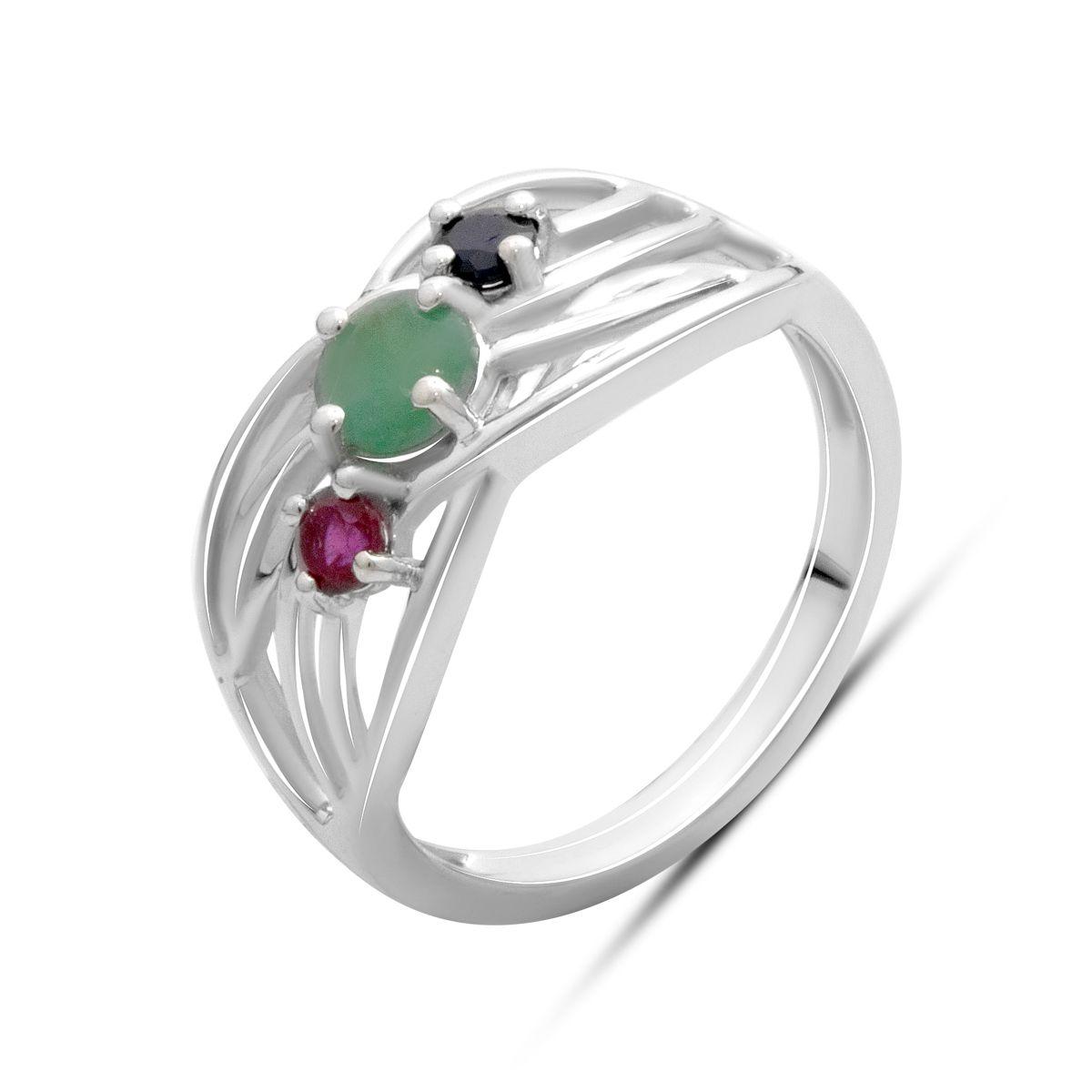 Серебряное кольцо с натуральным сапфиром 1.917ct, изумрудом, рубином, вес изделия 3,06 гр (2182313) 18 сапфіровий
Серебряное кольцо с натуральным сапфиром 1.917ct, изумрудом, рубином, вес изделия 3,06 гр (2182313) 18 сапфіровий