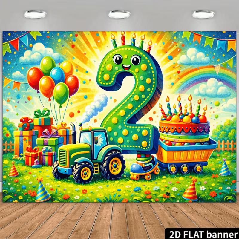 2D Farm Tractor 2nd Birthday Backdrop, Cute Number 2 Photography Banner 47.2x31.5inch/120*80cm
2D Farm Tractor 2nd Birthday Backdrop, Cute Number 2 Photography Banner 47.2x31.5inch/120*80cm