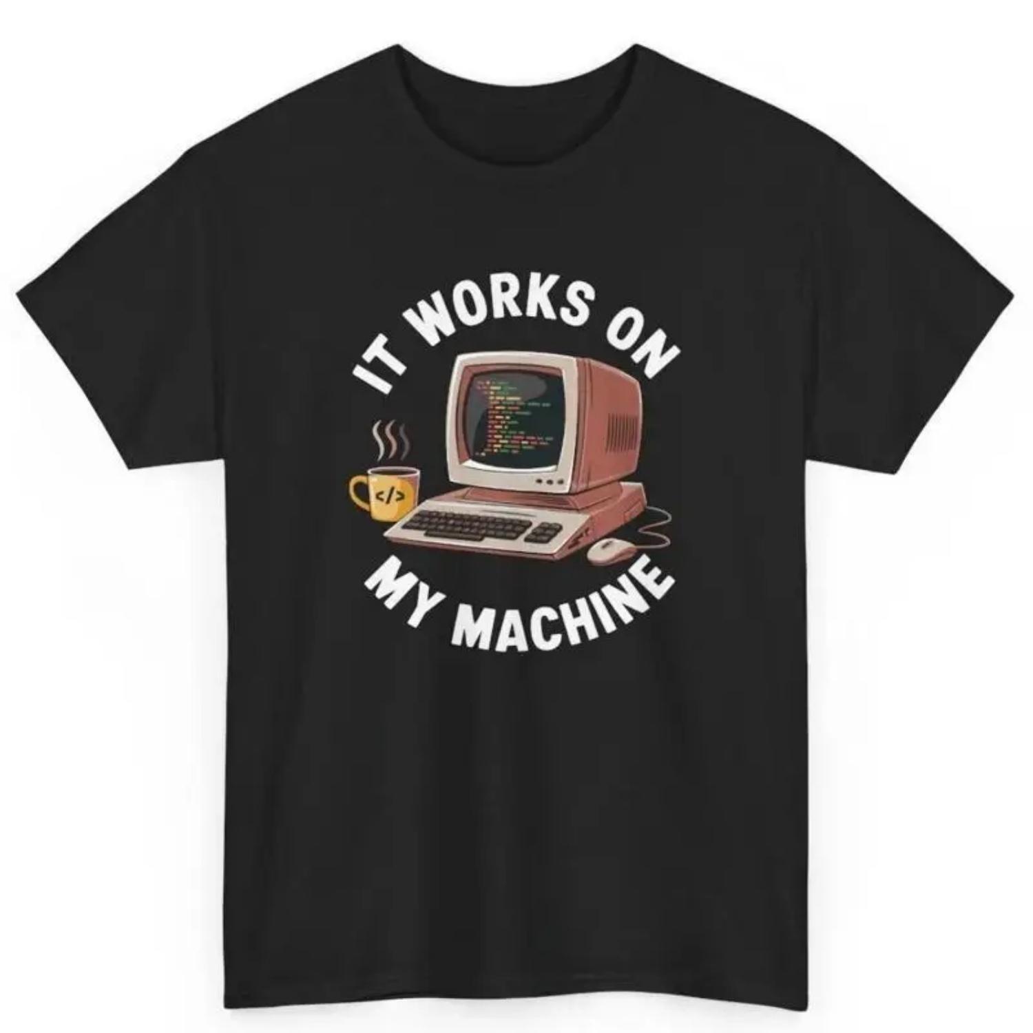 It Works On My Machine Programmer Humor S Cotton T Shirt XXXXXL чорний
It Works On My Machine Programmer Humor S Cotton T Shirt XXXXXL чорний