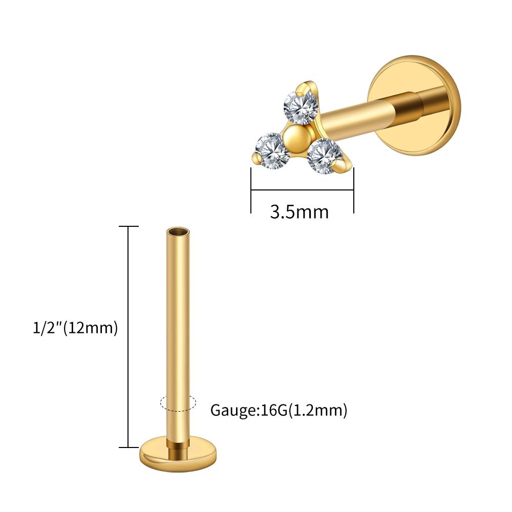 Right Grand ASTM F136 Titanium 16G Triple CZ Cartilage Helix Earring Trinity CZ Tragus Stud Conch Earlobe Lip Piercing Jewelry
Right Grand ASTM F136 Titanium 16G Triple CZ Cartilage Helix Earring Trinity CZ Tragus Stud Conch Earlobe Lip Piercing Jewelry