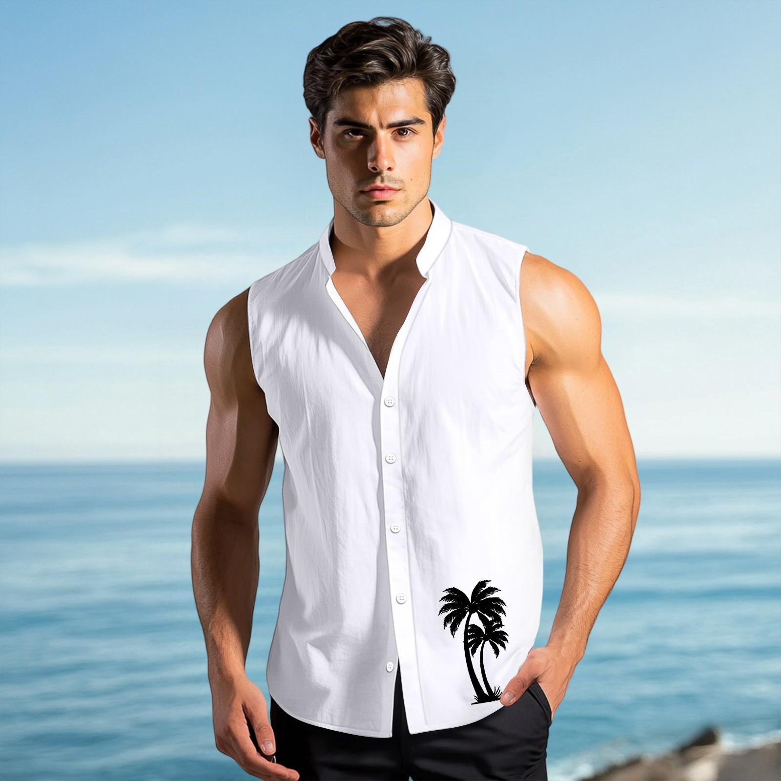 Мужская модная рубашка без рукавов с лацканами на пуговицах и жилеткой XL белый
Мужская модная рубашка без рукавов с лацканами на пуговицах и жилеткой XL белый