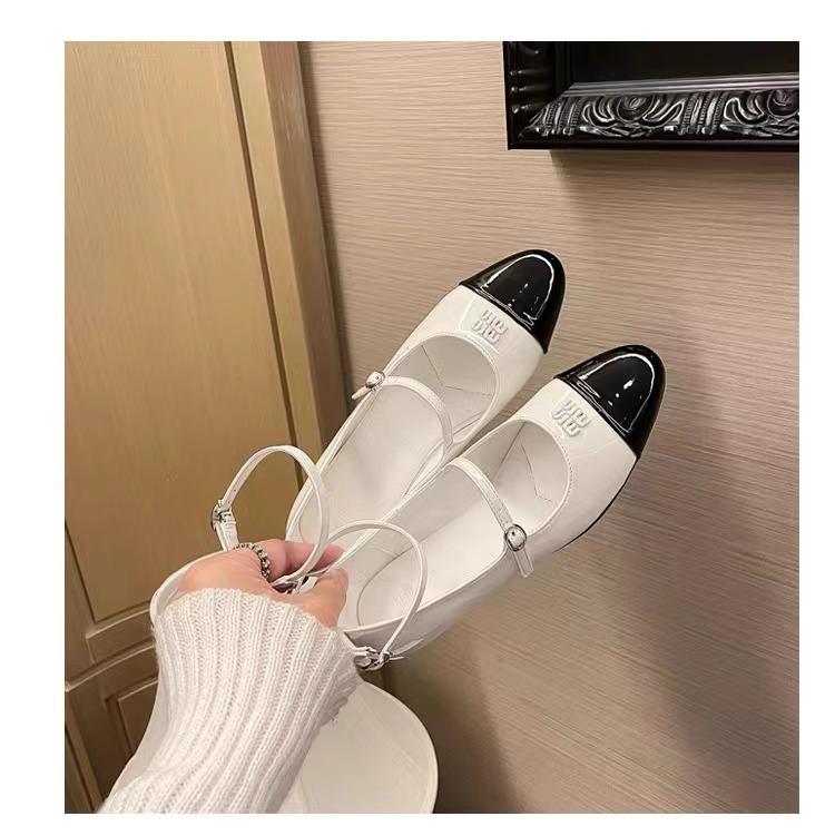 Sheepskin version~ A miu one-word strap high heel Mary Jane single shoes women s leather round head cat heel shoes ballet shoes small leather shoes 35
Sheepskin version~ A miu one-word strap high heel Mary Jane single shoes women s leather round head cat heel shoes ballet shoes small leather shoes 35